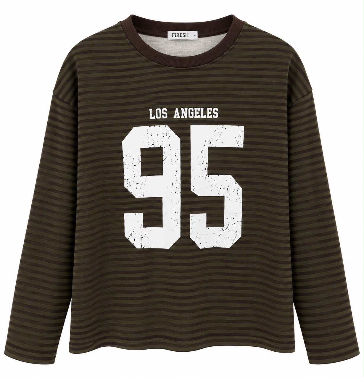 Çizgili Basic  Sweat 95 Kahve