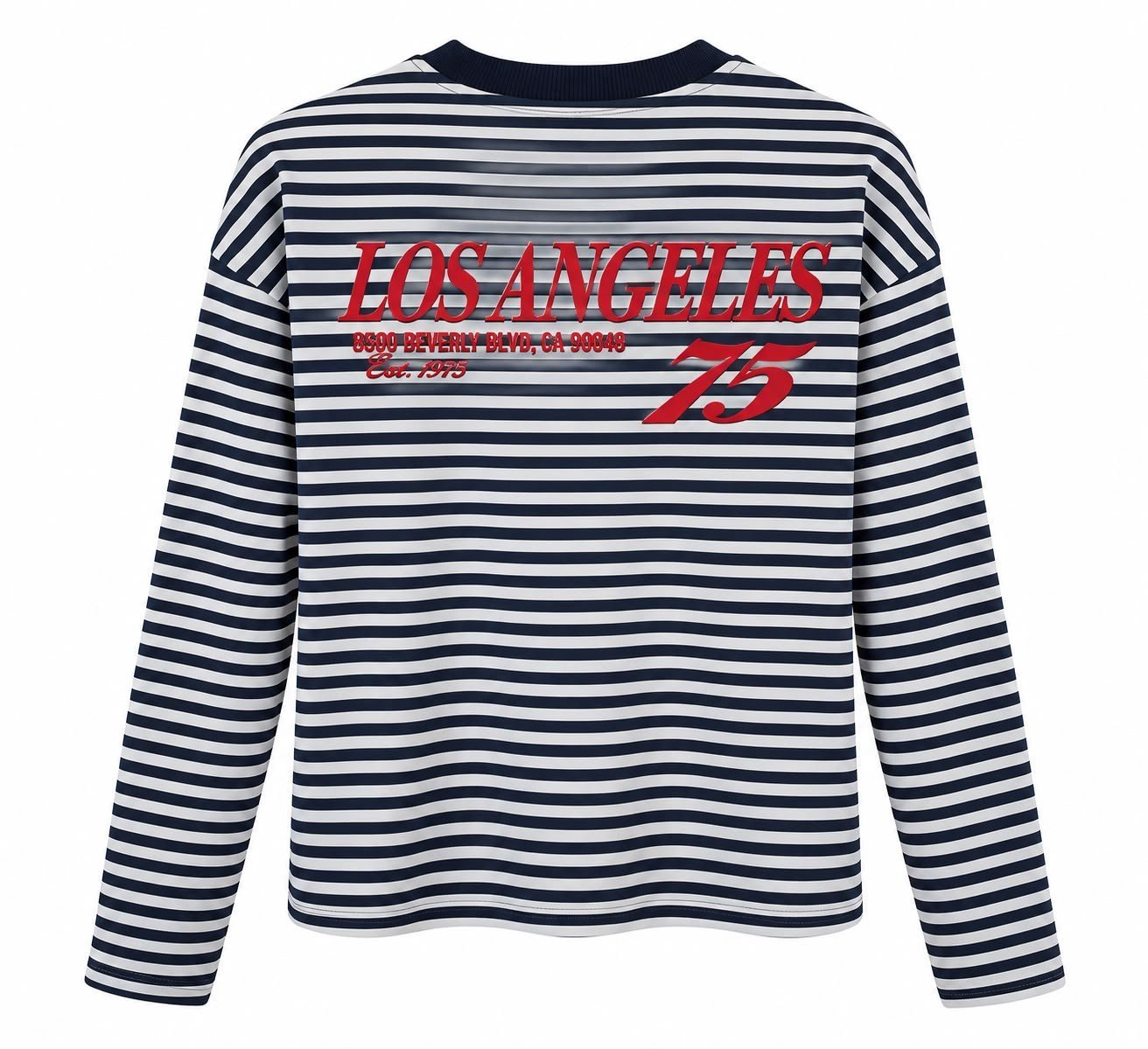 Çizgili Basic  Sweat Los 75 Lacivert