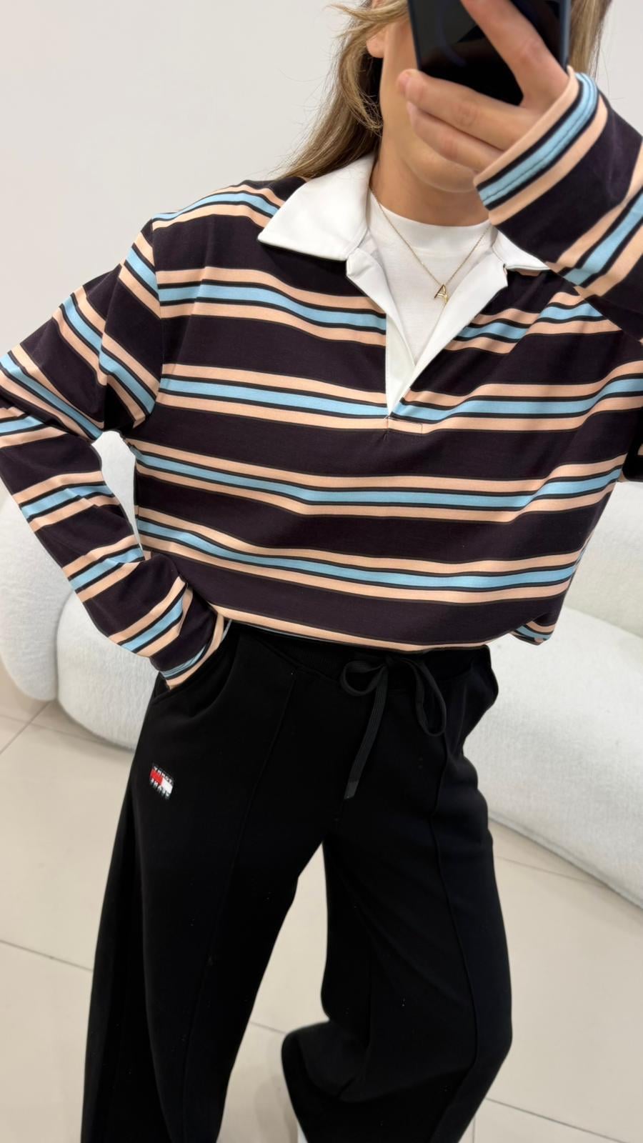 ÇİZGİLİ KAHVE SWEAT
