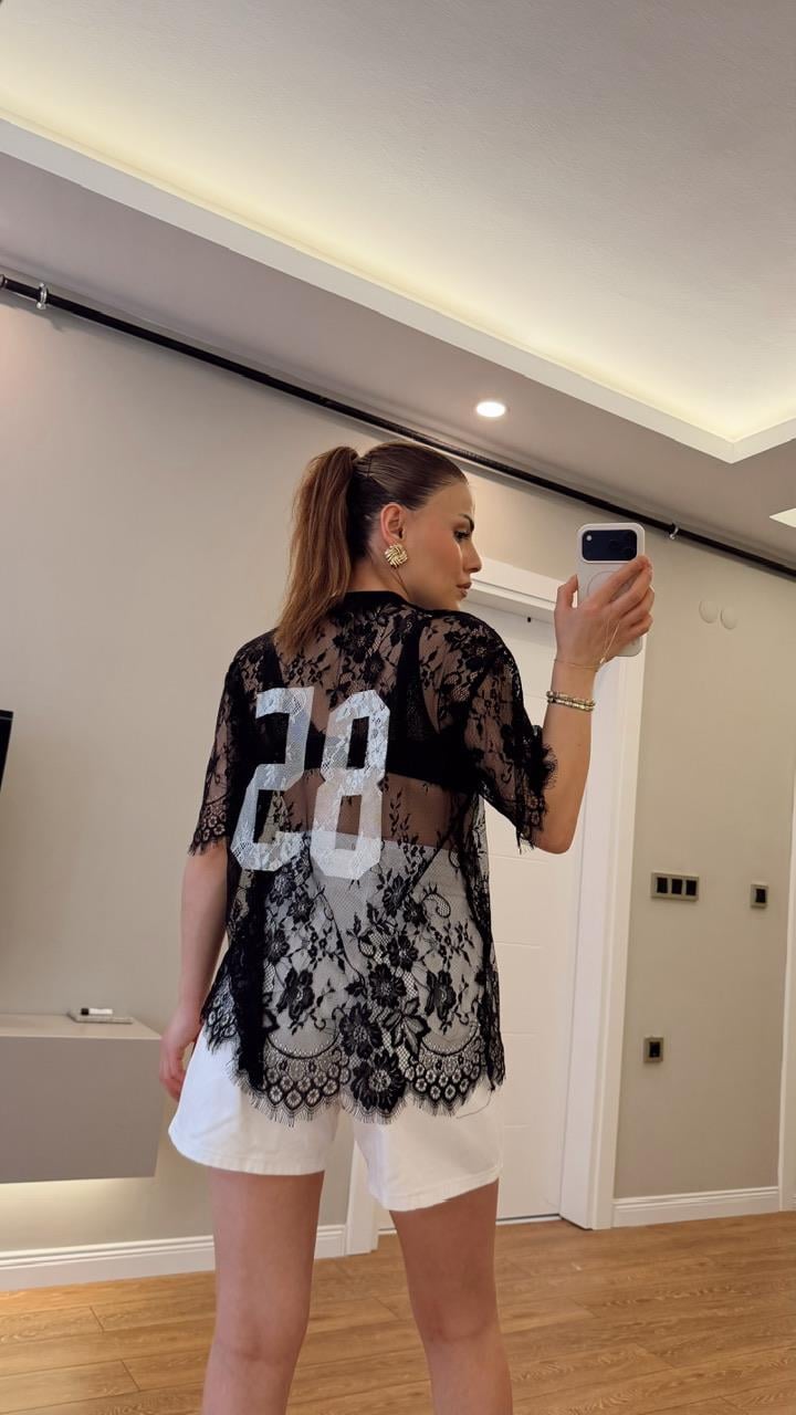 DANTEL YAZILI TASARIM TSHİRT 