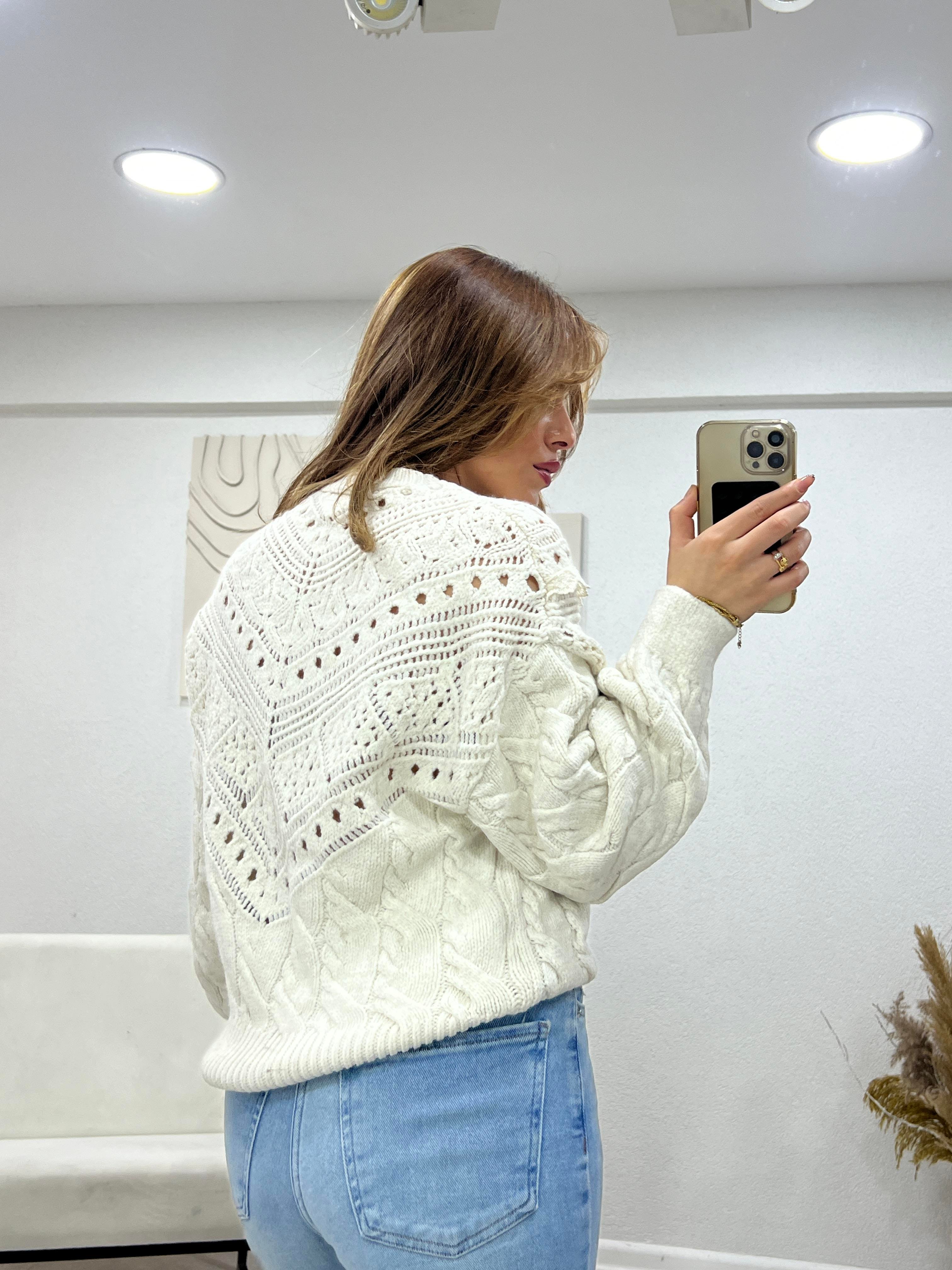 DANTELLİ ÖRGÜ KAZAK 