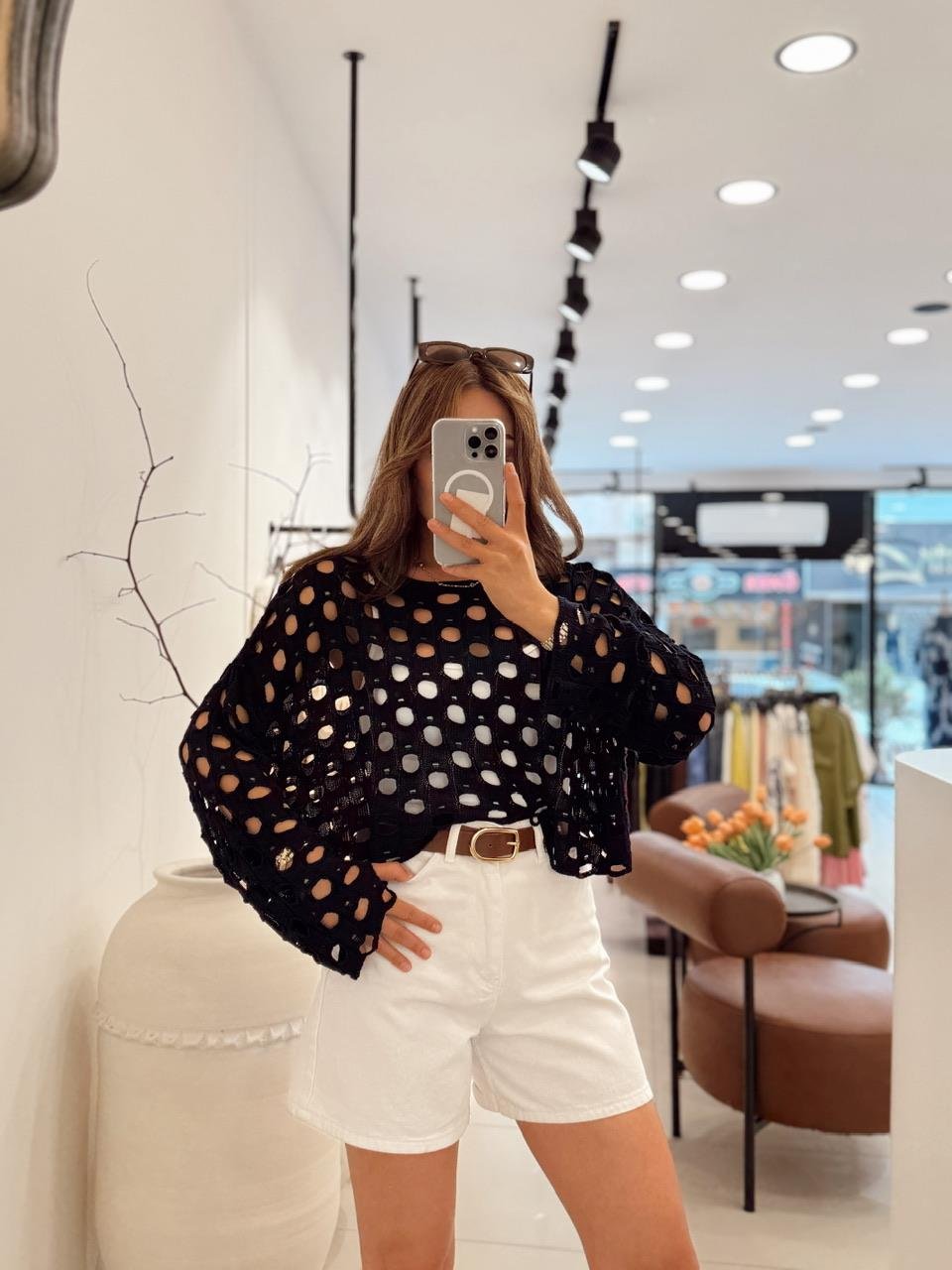 Deli̇kli̇ Merseri̇ze Crop Laci̇vert