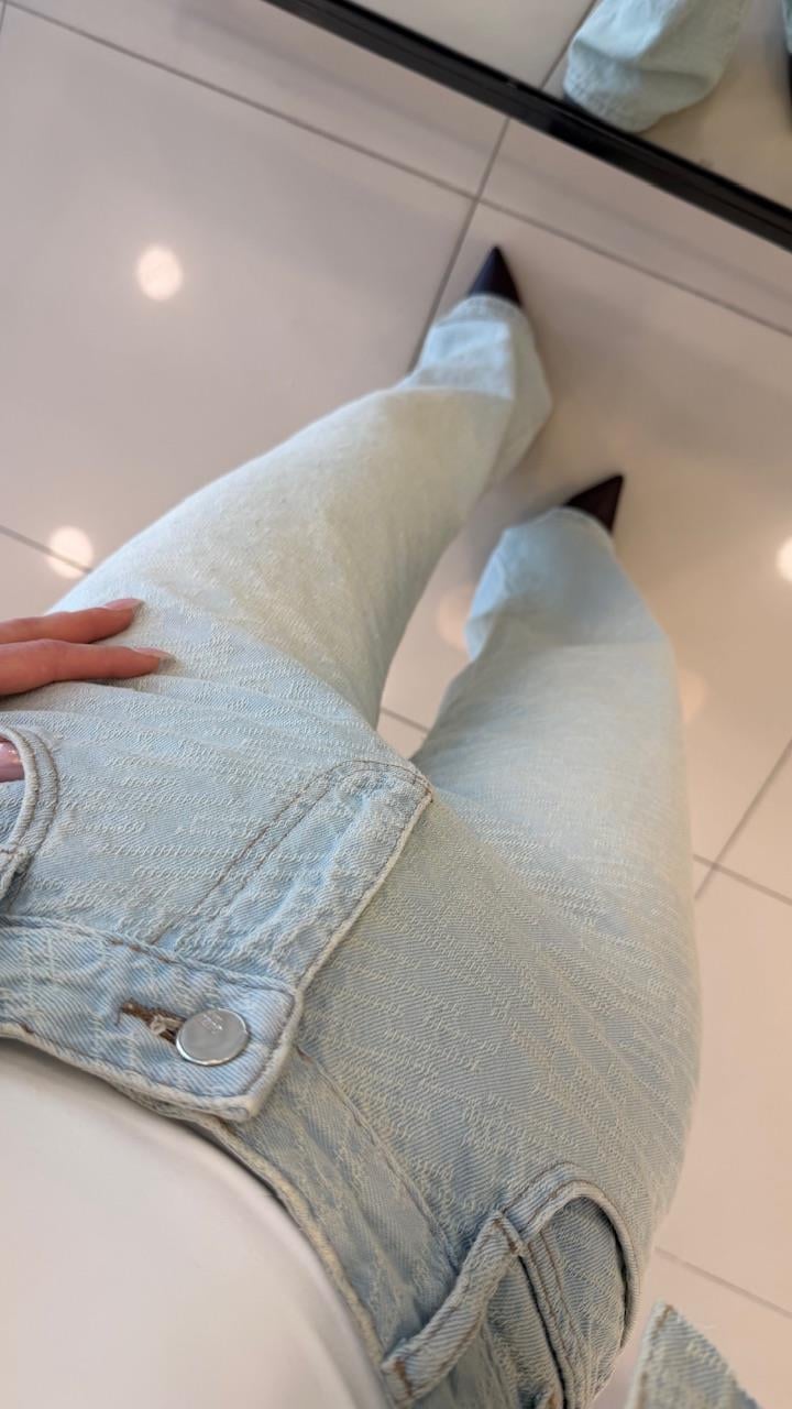 DESENLİ İKİLİ DENIM TAKIM