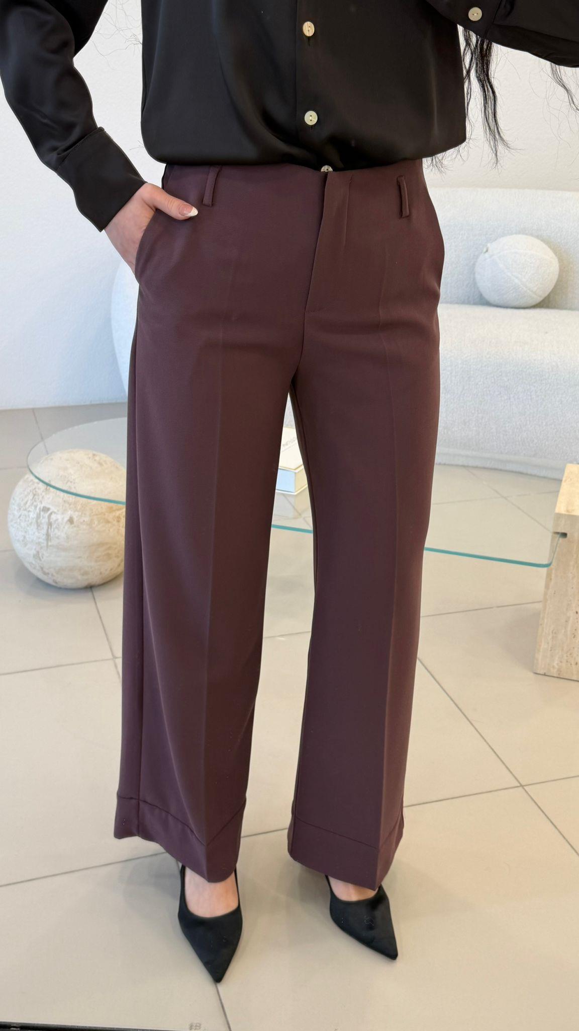 DUBLE PAÇA  KUMAŞ PANTOLON MÜRDÜM