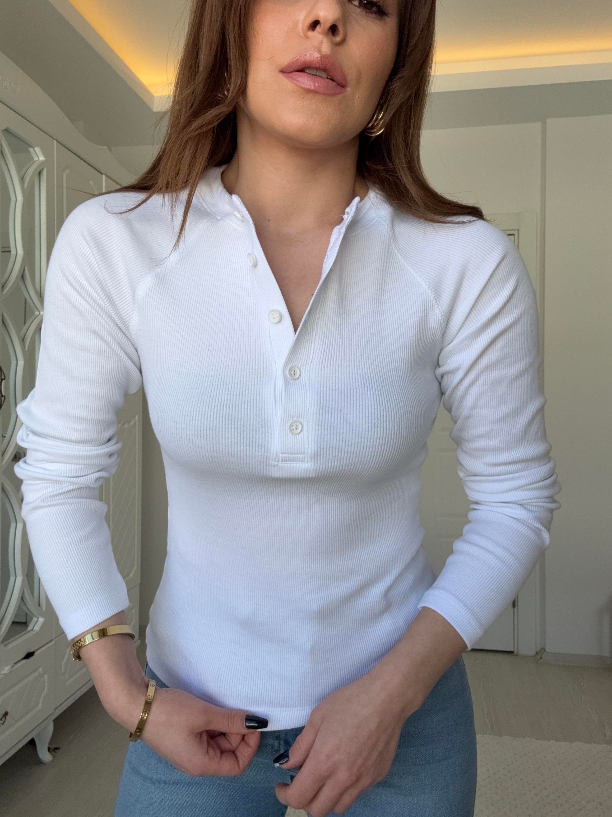 DÜĞMELİ FİTİLLİ BADY BEYAZ