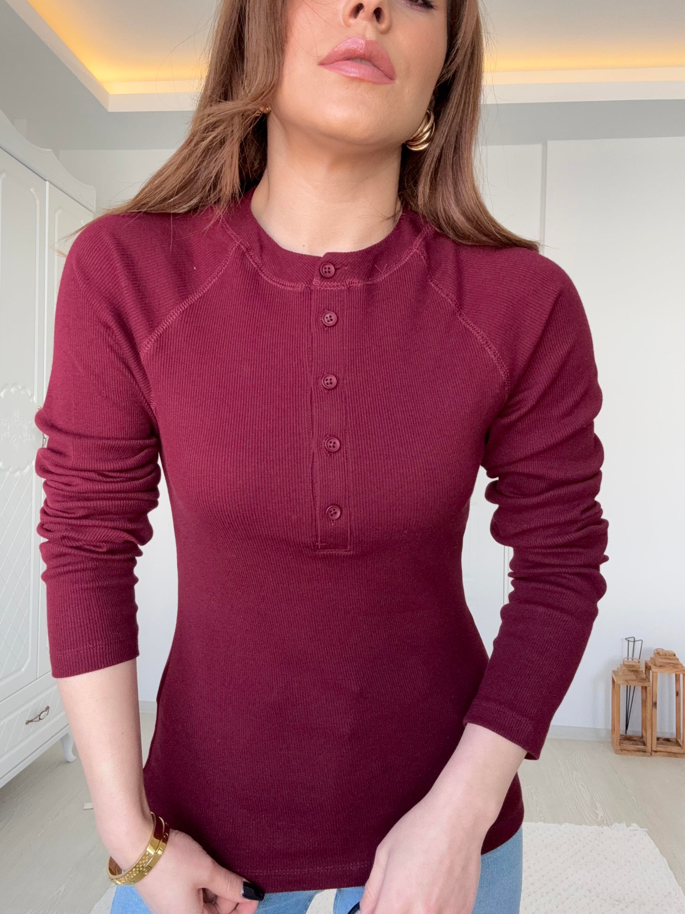 DÜĞMELİ FİTİLLİ BADY BORDO