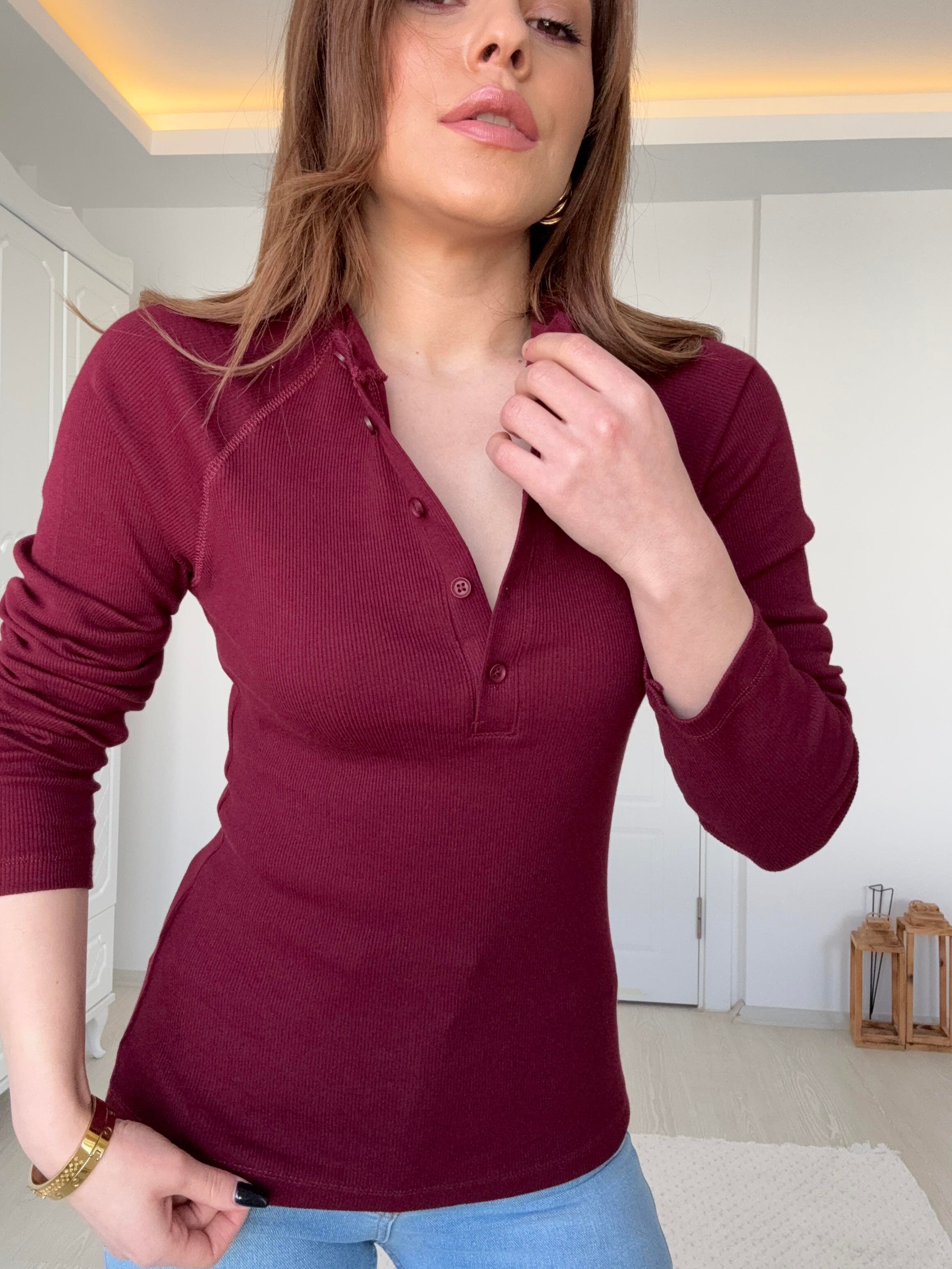 DÜĞMELİ FİTİLLİ BADY BORDO