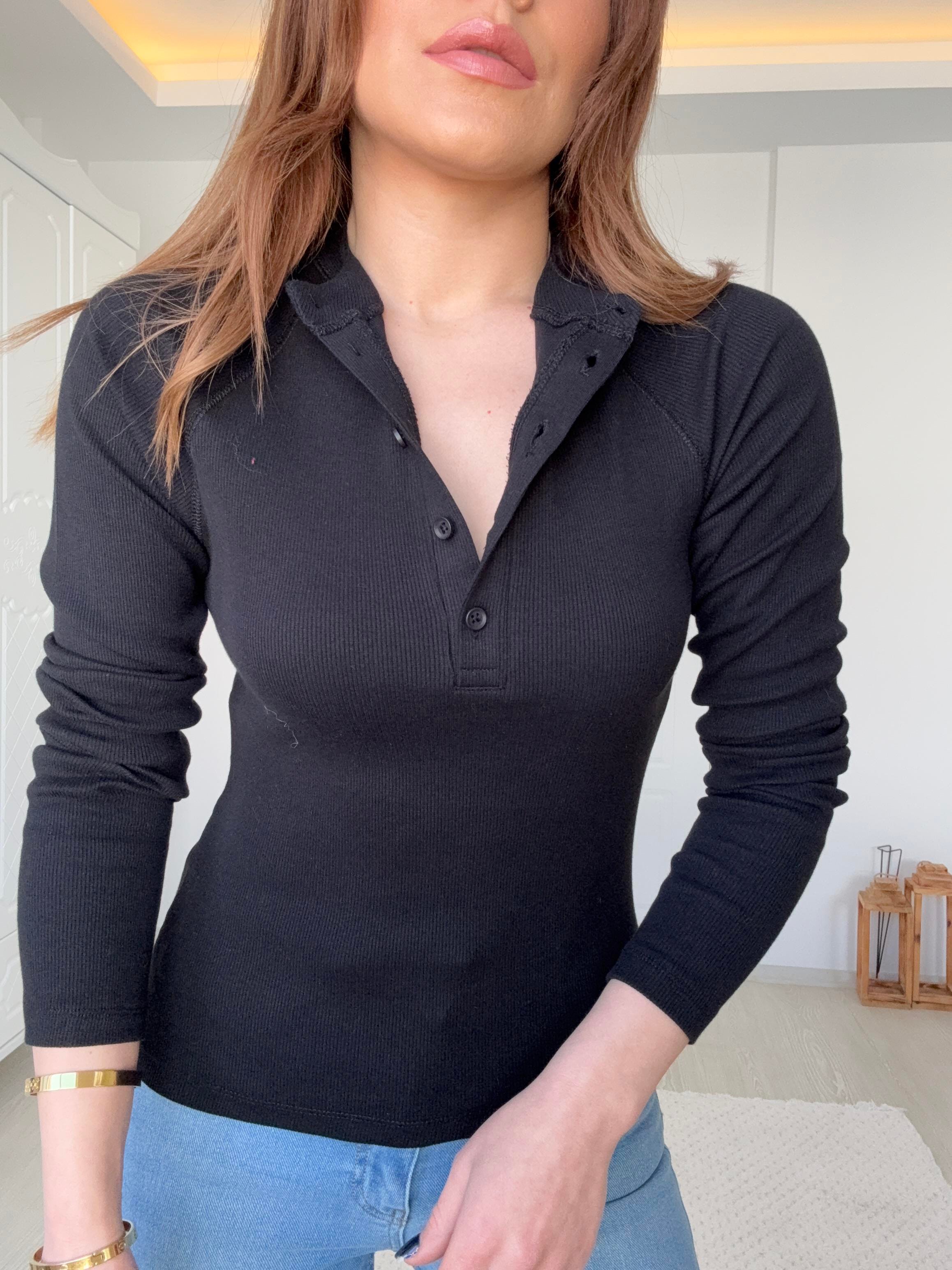 DÜĞMELİ FİTİLLİ BADY SİYAH