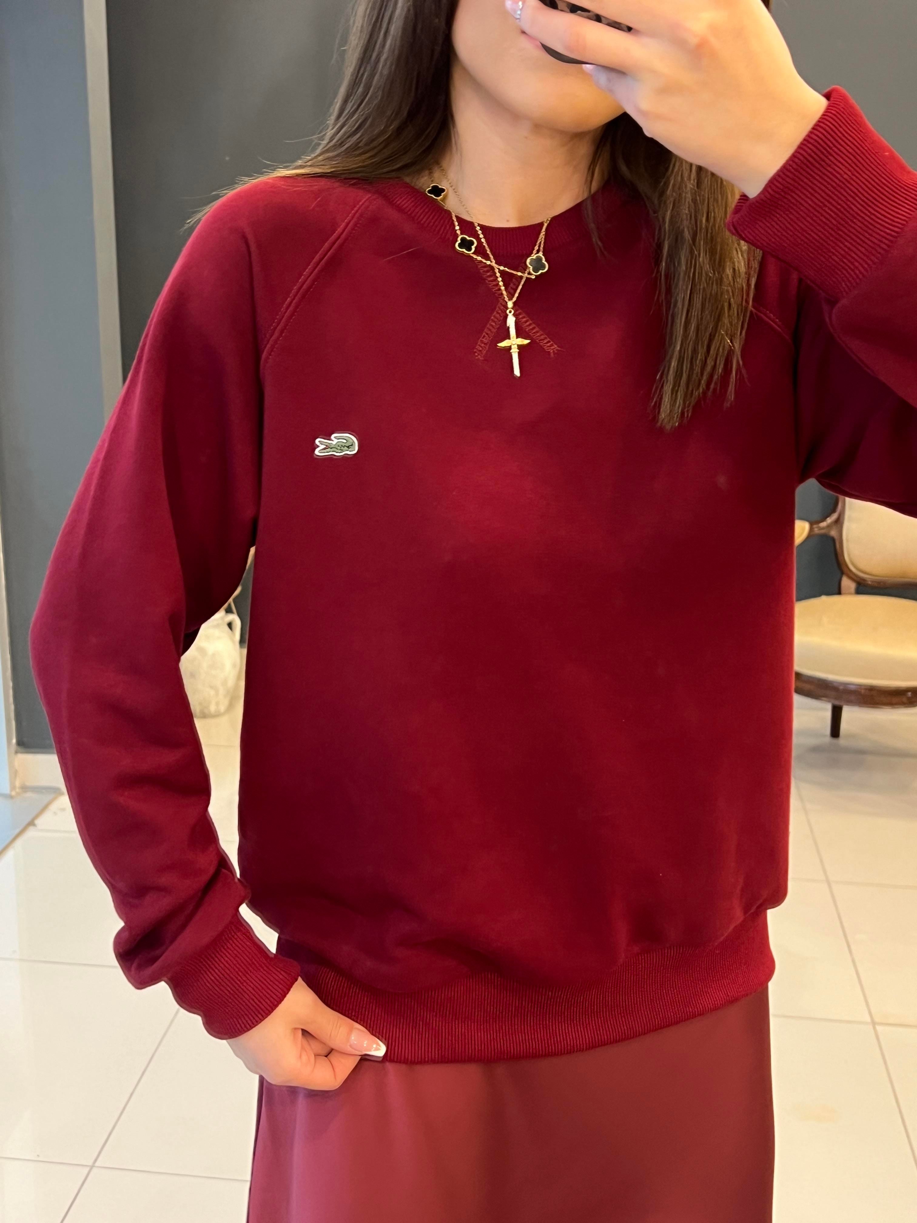 ETİKETLİ LCST SWEAT BORDO