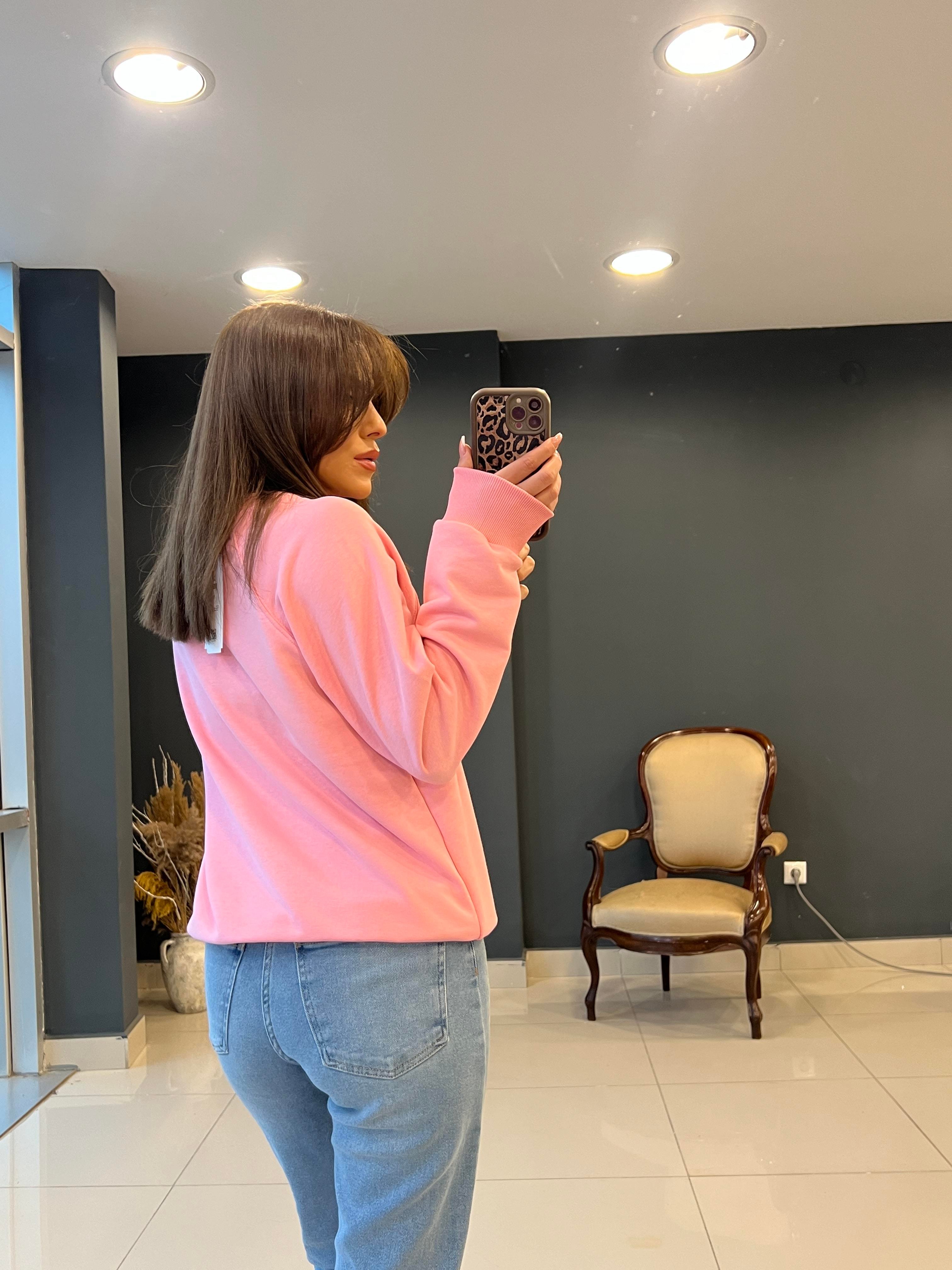 ETİKETLİ LCST SWEAT PEMBE