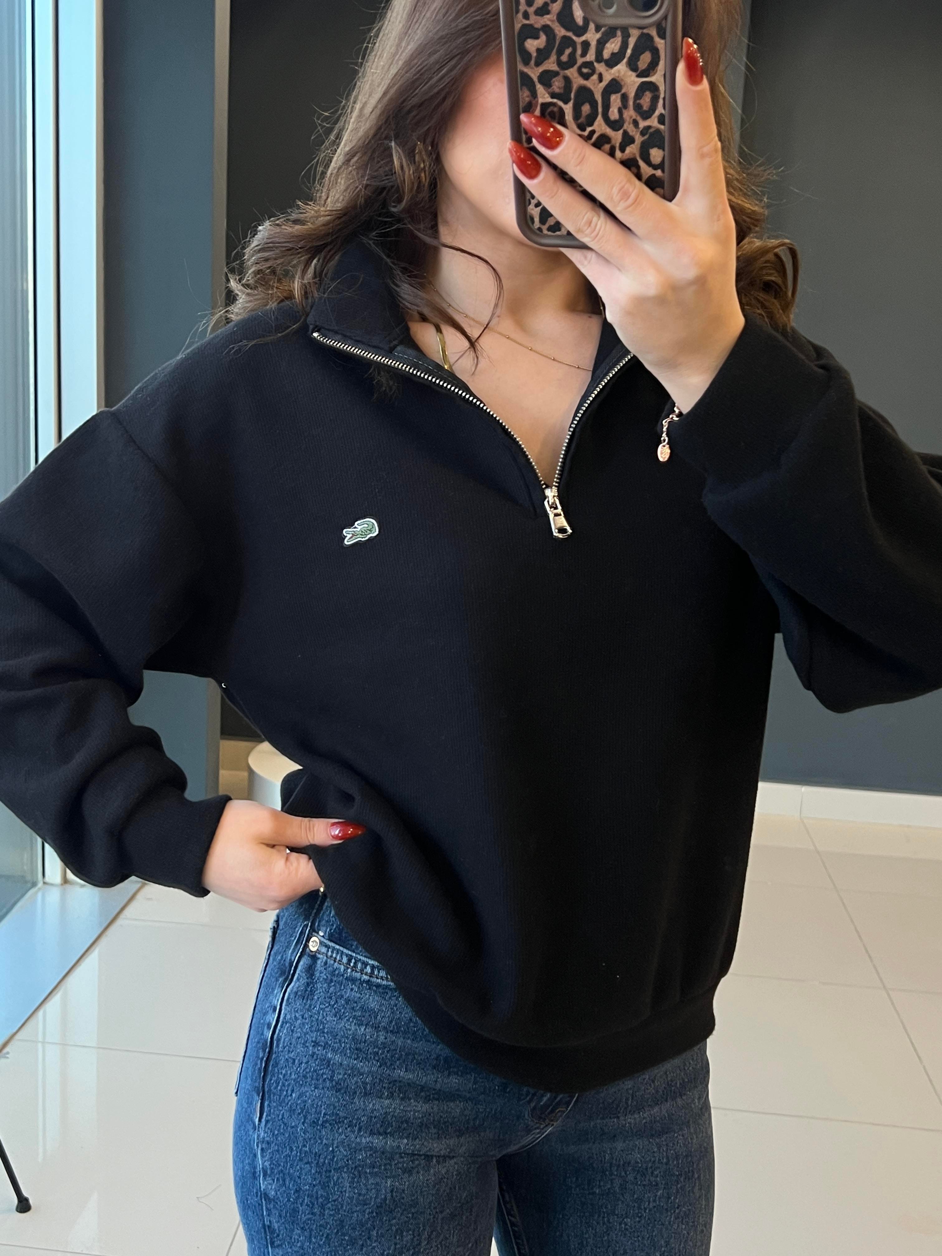 FERMUAR DETAYLI MARKA MODEL SWEAT SİYAH