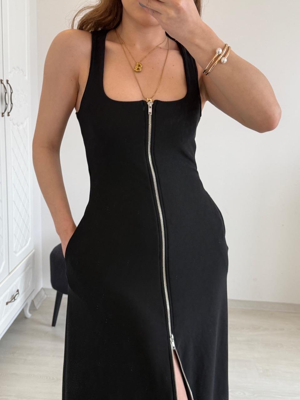 FERMUARLI KARE YAKA ELBİSE