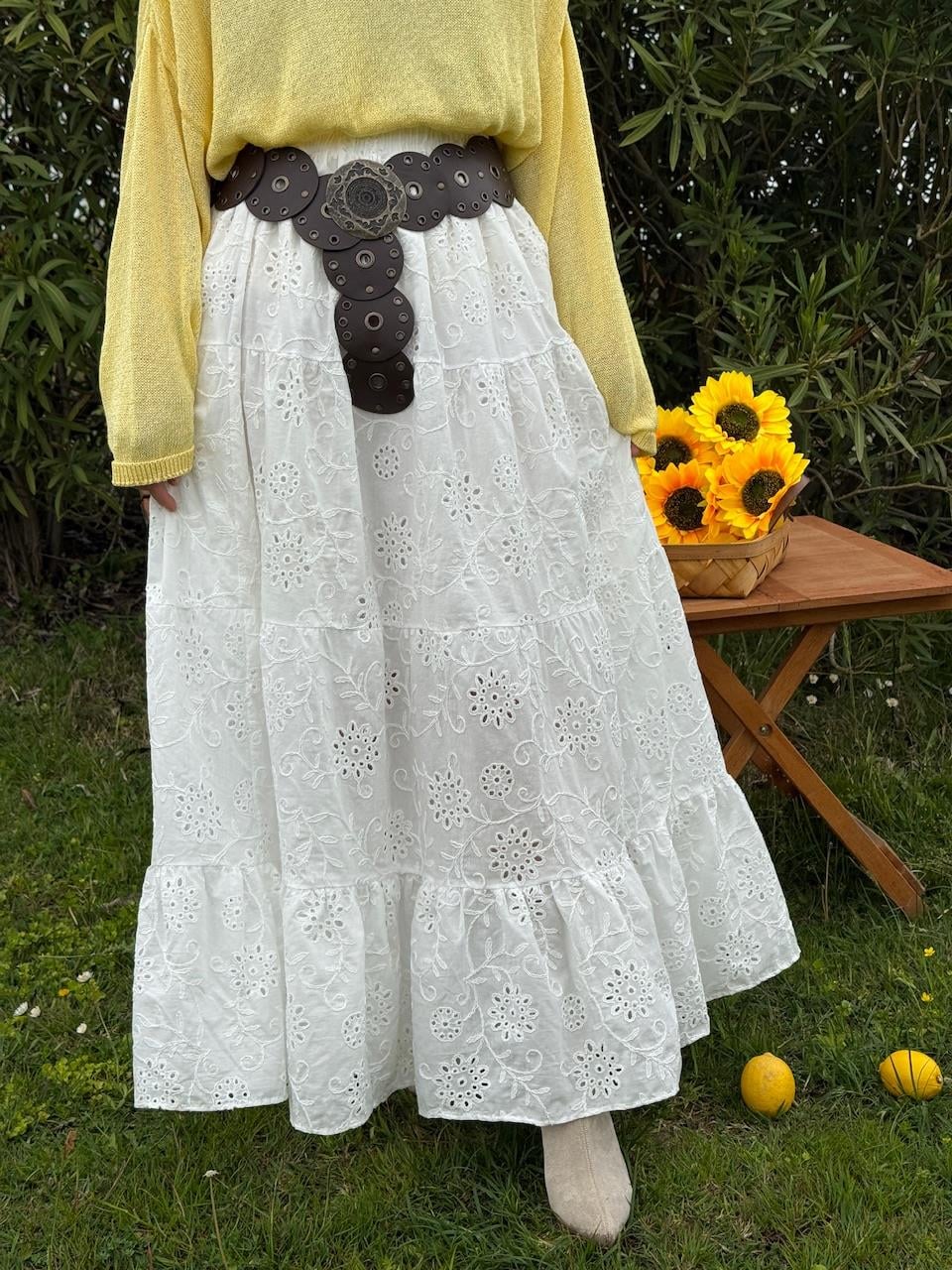 FİSTO BRODERİE UZUN ETEK