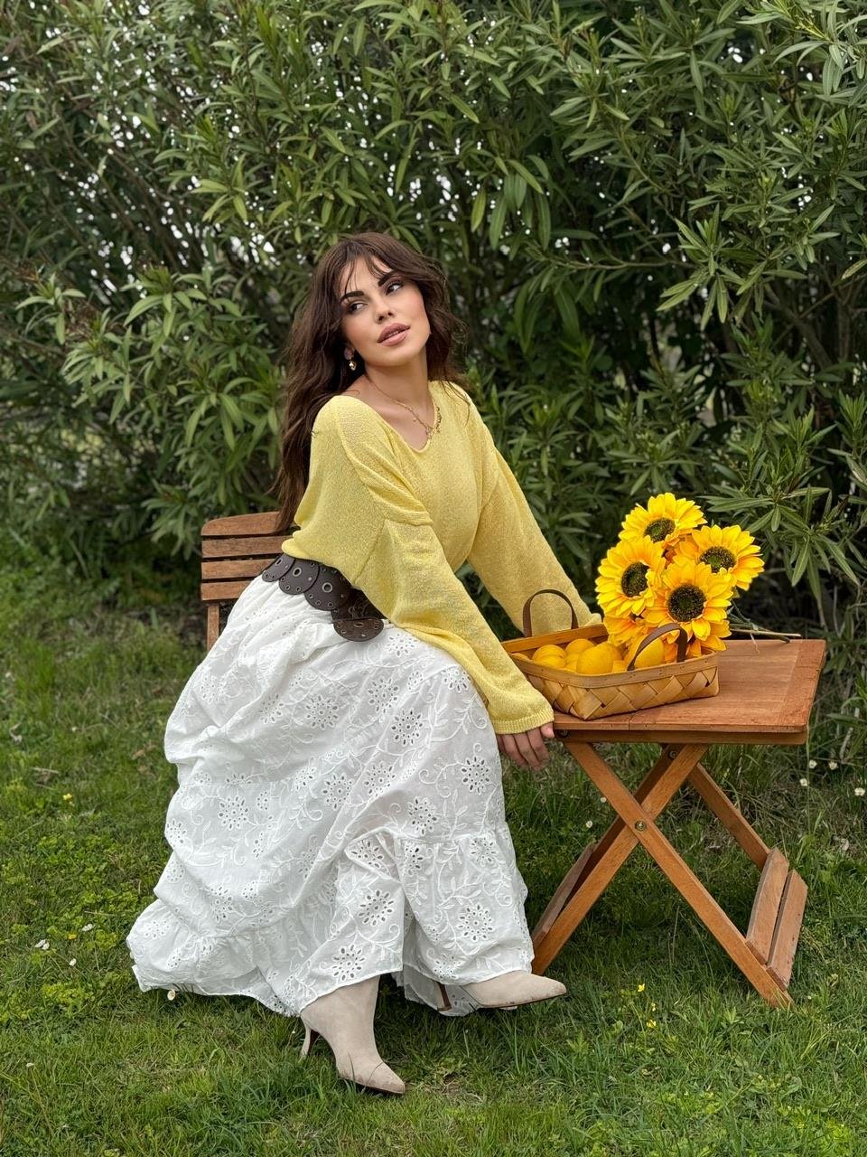 FİSTO BRODERİE UZUN ETEK