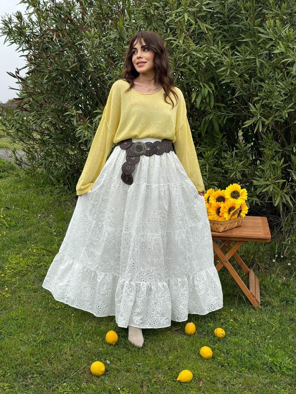 FİSTO BRODERİE UZUN ETEK