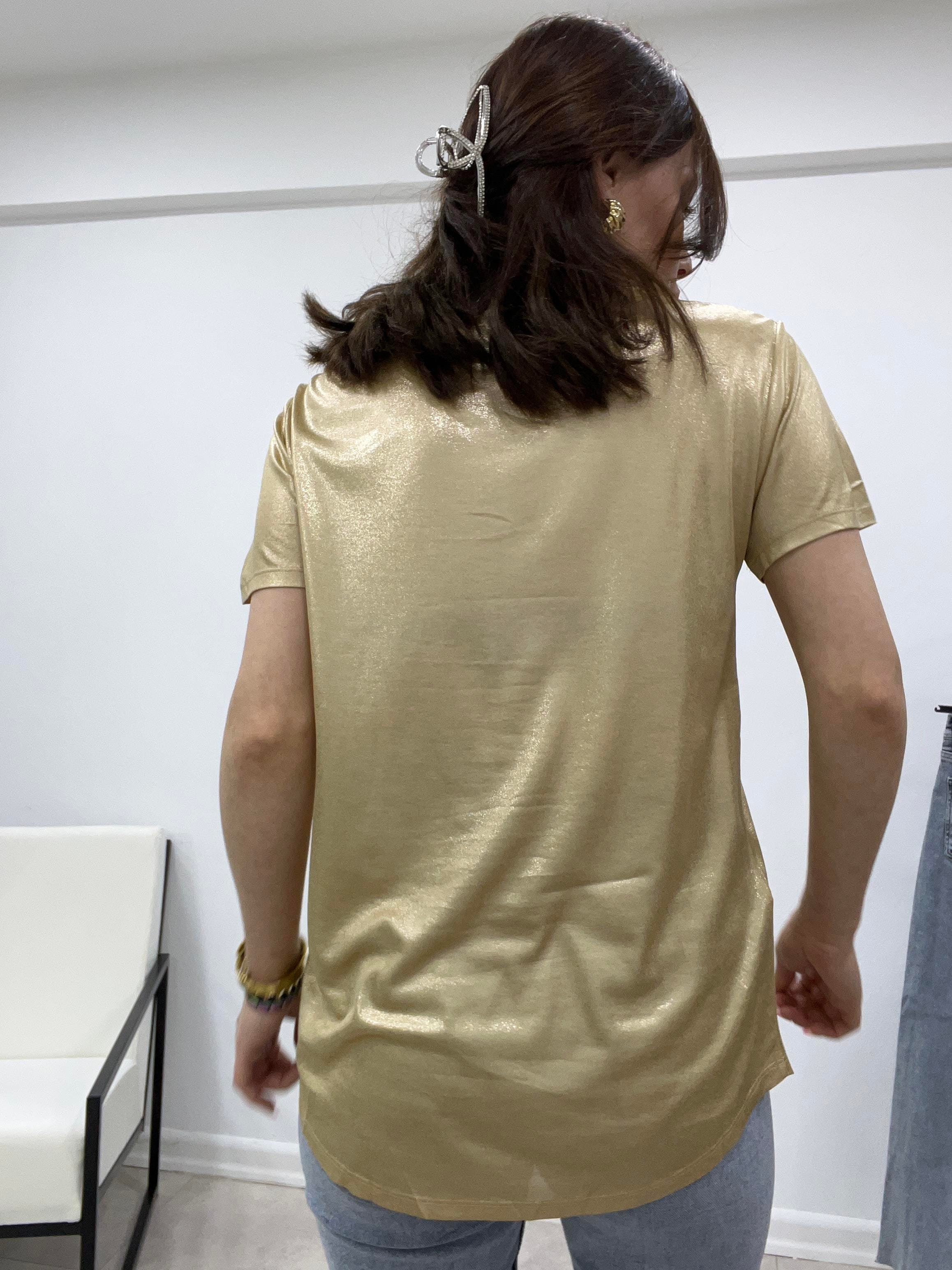 GOLD İTHAL PARLAK TSHİRT