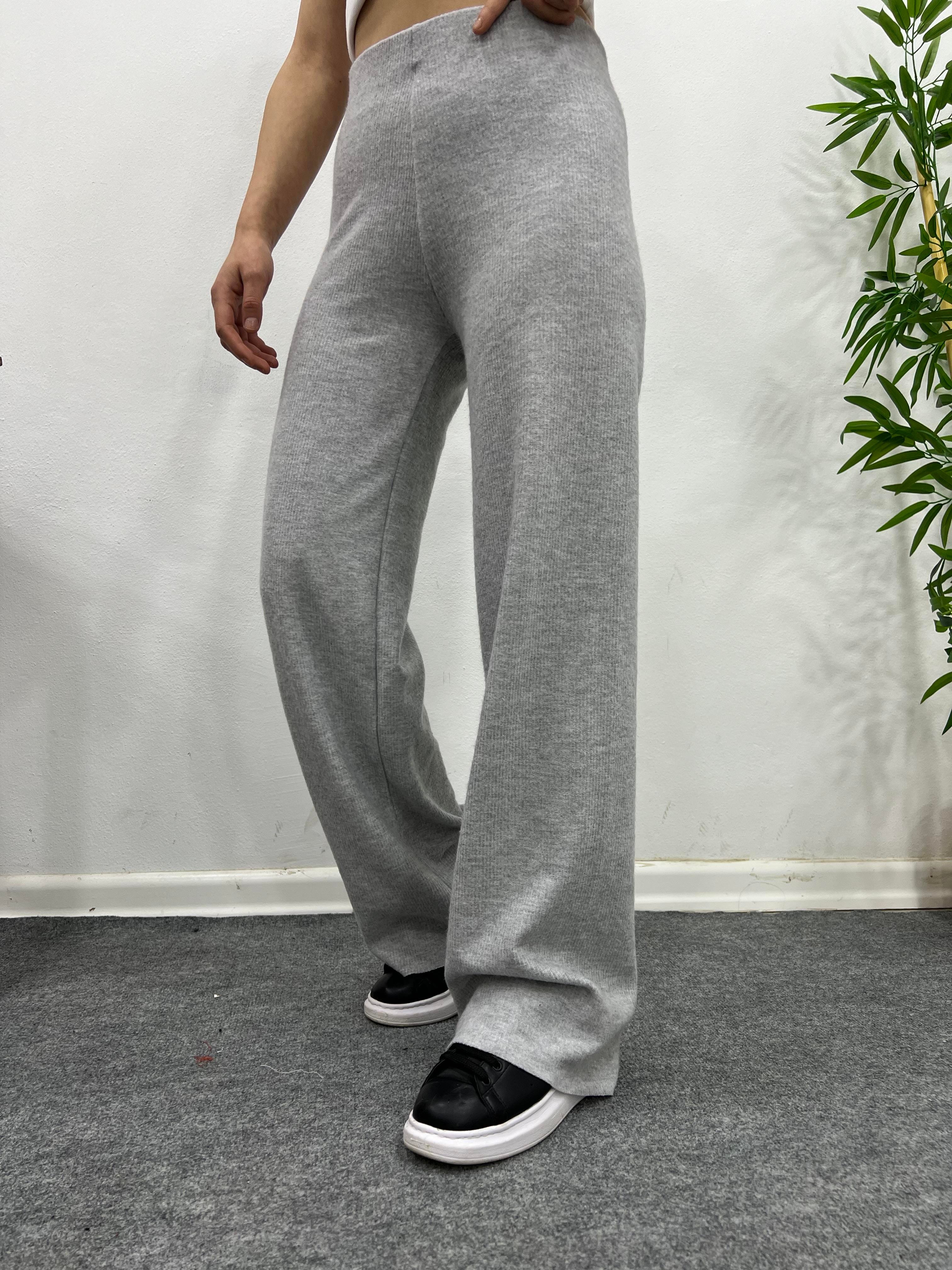 GRİ FİTİLLİ BOL PAÇA PANTOLON