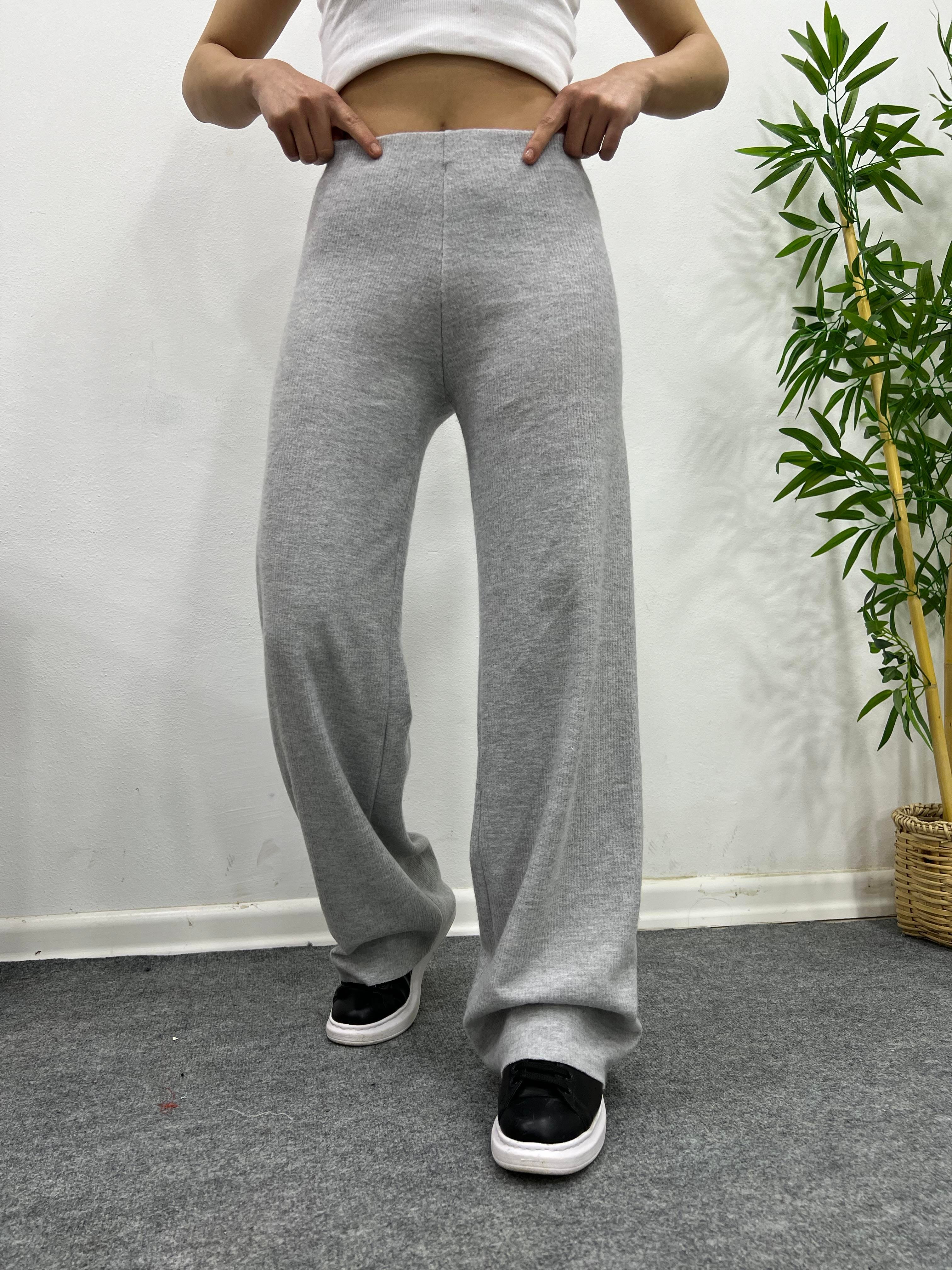 GRİ FİTİLLİ BOL PAÇA PANTOLON