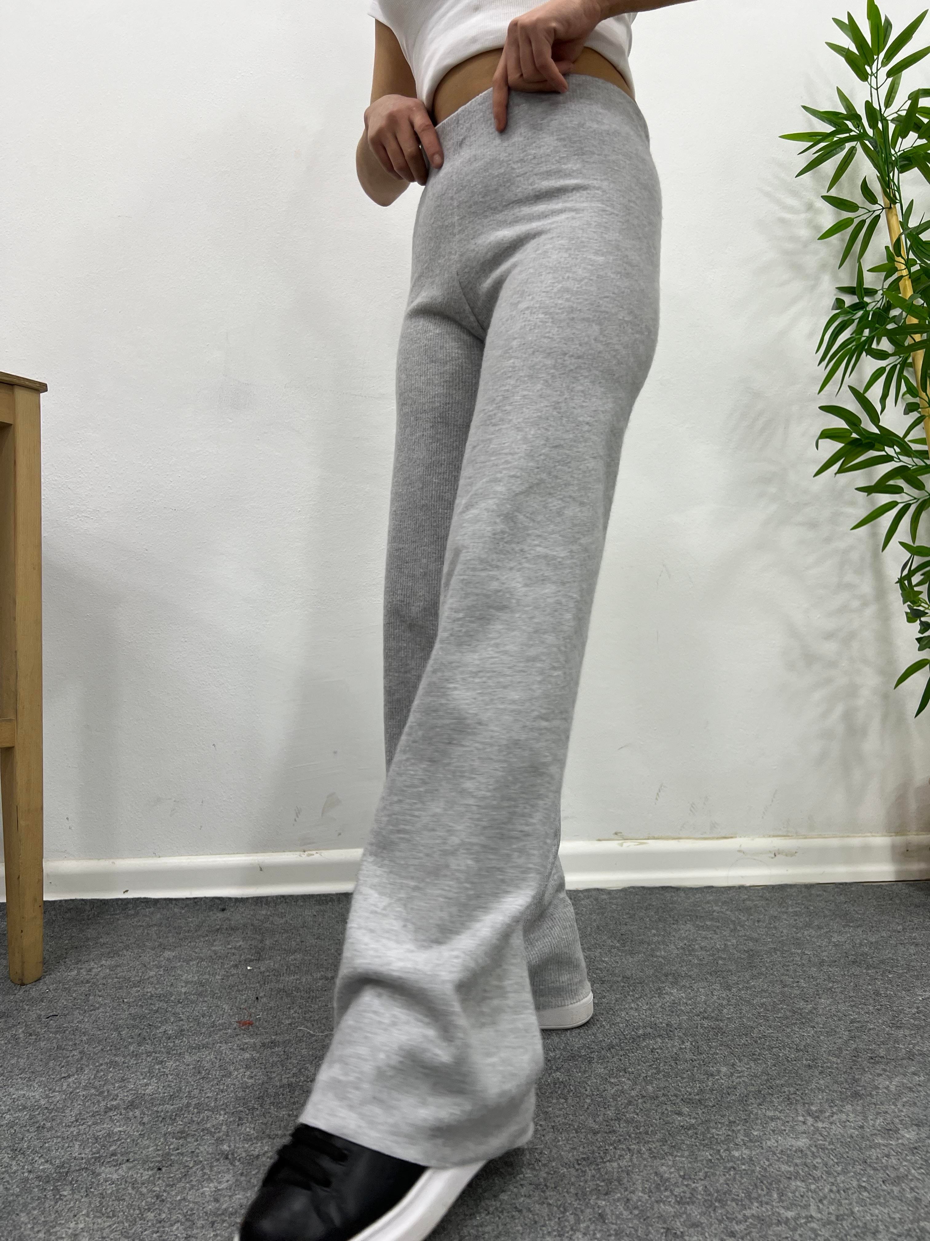 GRİ FİTİLLİ BOL PAÇA PANTOLON