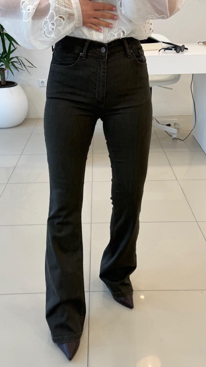 İspanyol Paça Toparlayici Pantolon HAKİ 