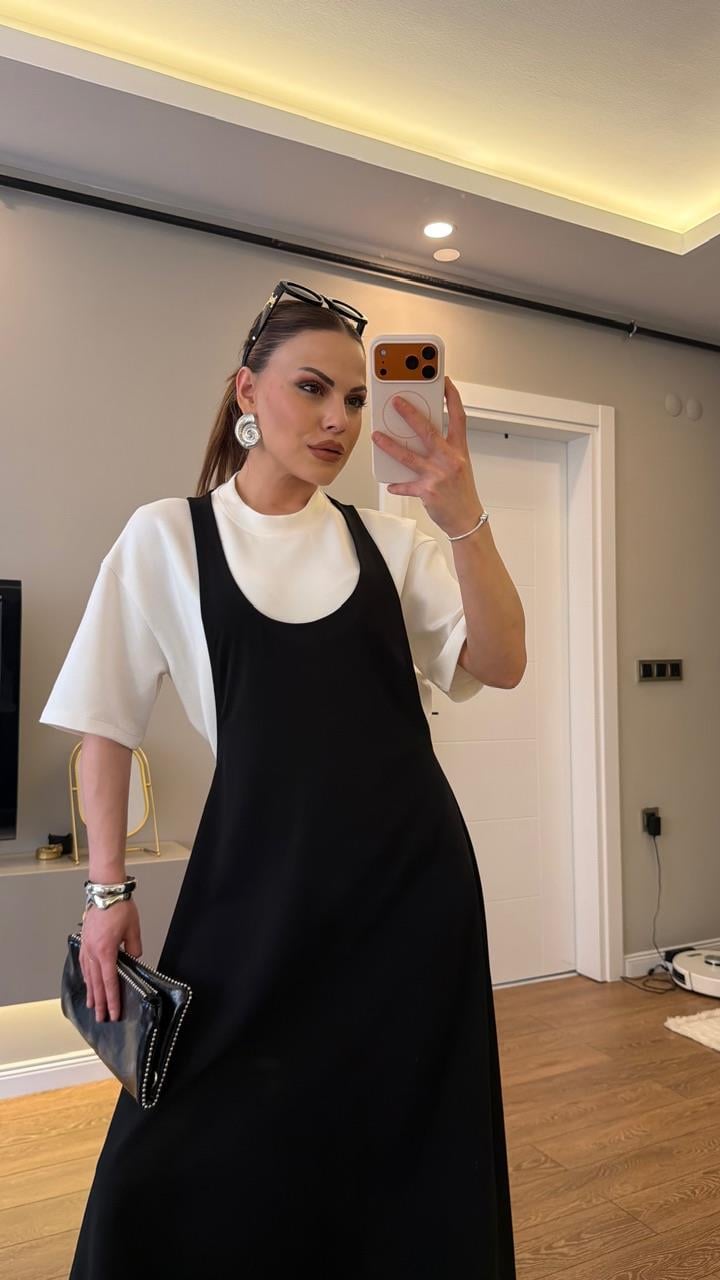 İthal Kumaş Twist Model Elbise 