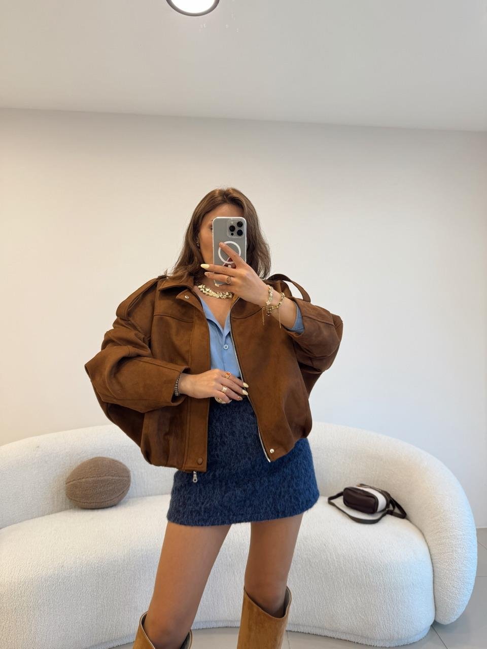 KAHVE SÜET BOMBER MONT