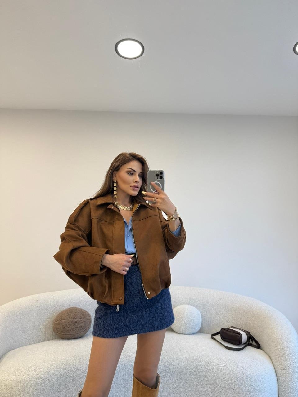 KAHVE SÜET BOMBER MONT