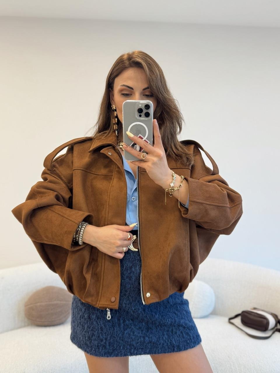 KAHVE SÜET BOMBER MONT