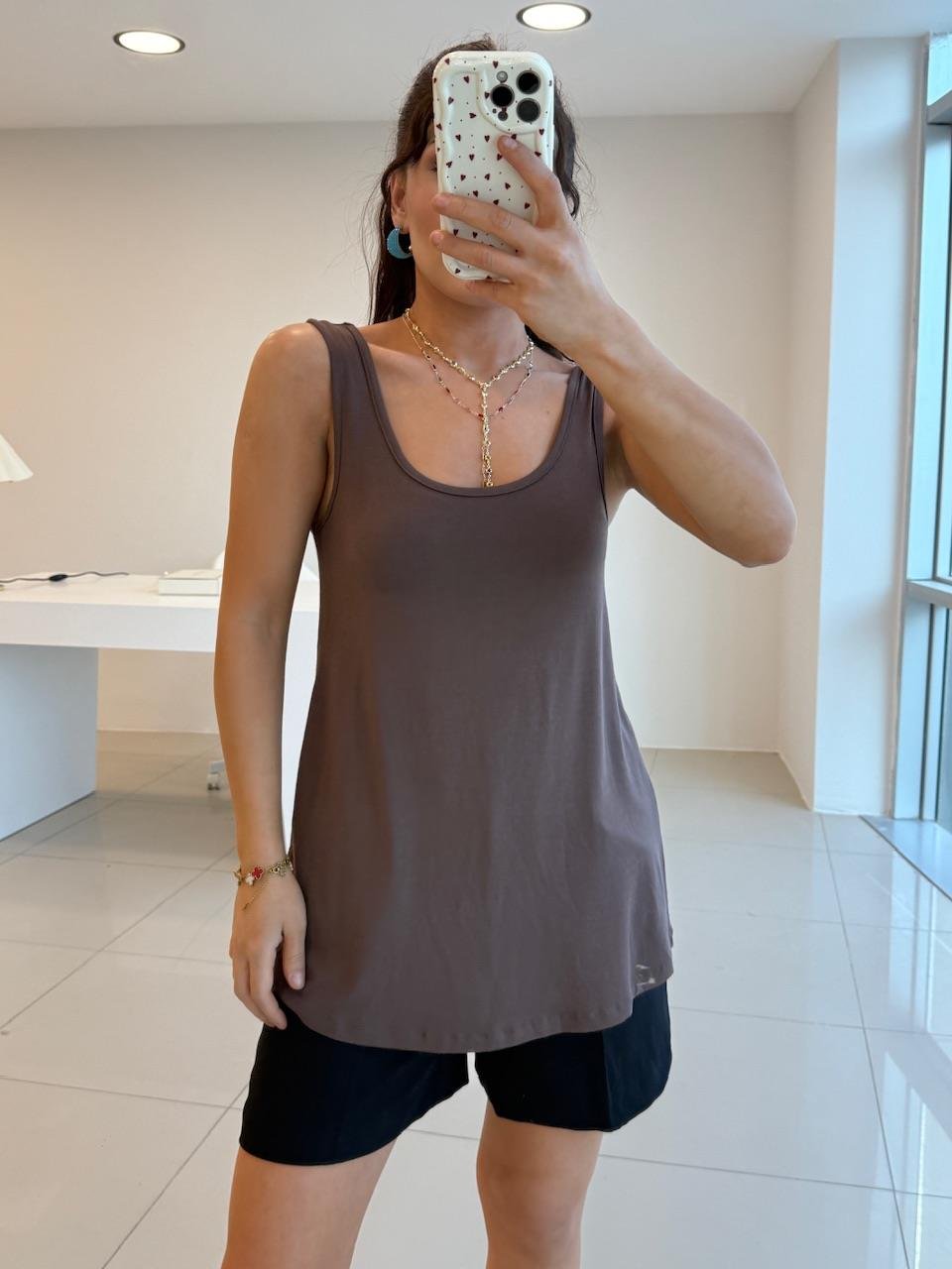 KALIN ASKILI ORJINAL MARKA MODAL ATLET KAHVE