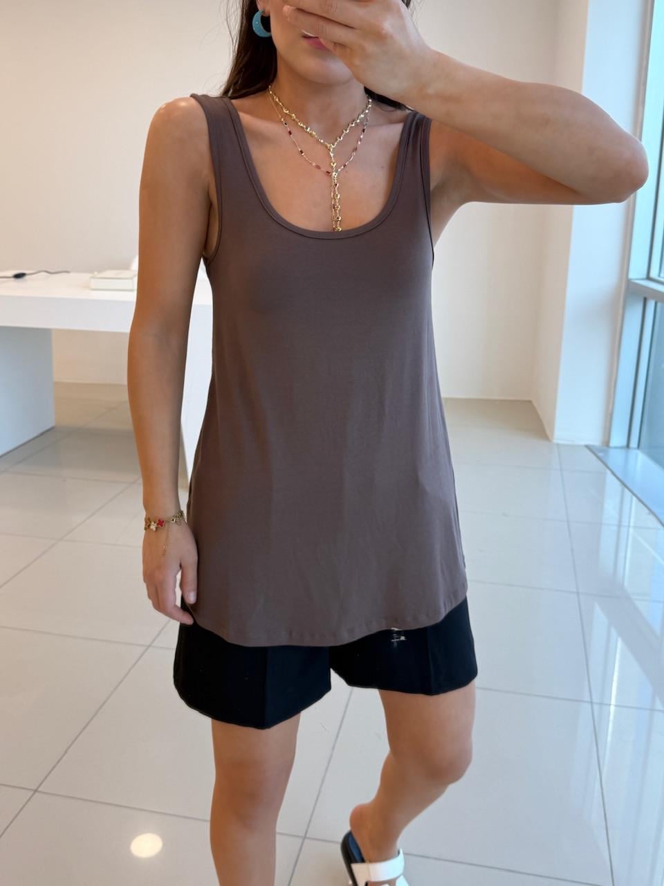 KALIN ASKILI ORJINAL MARKA MODAL ATLET KAHVE