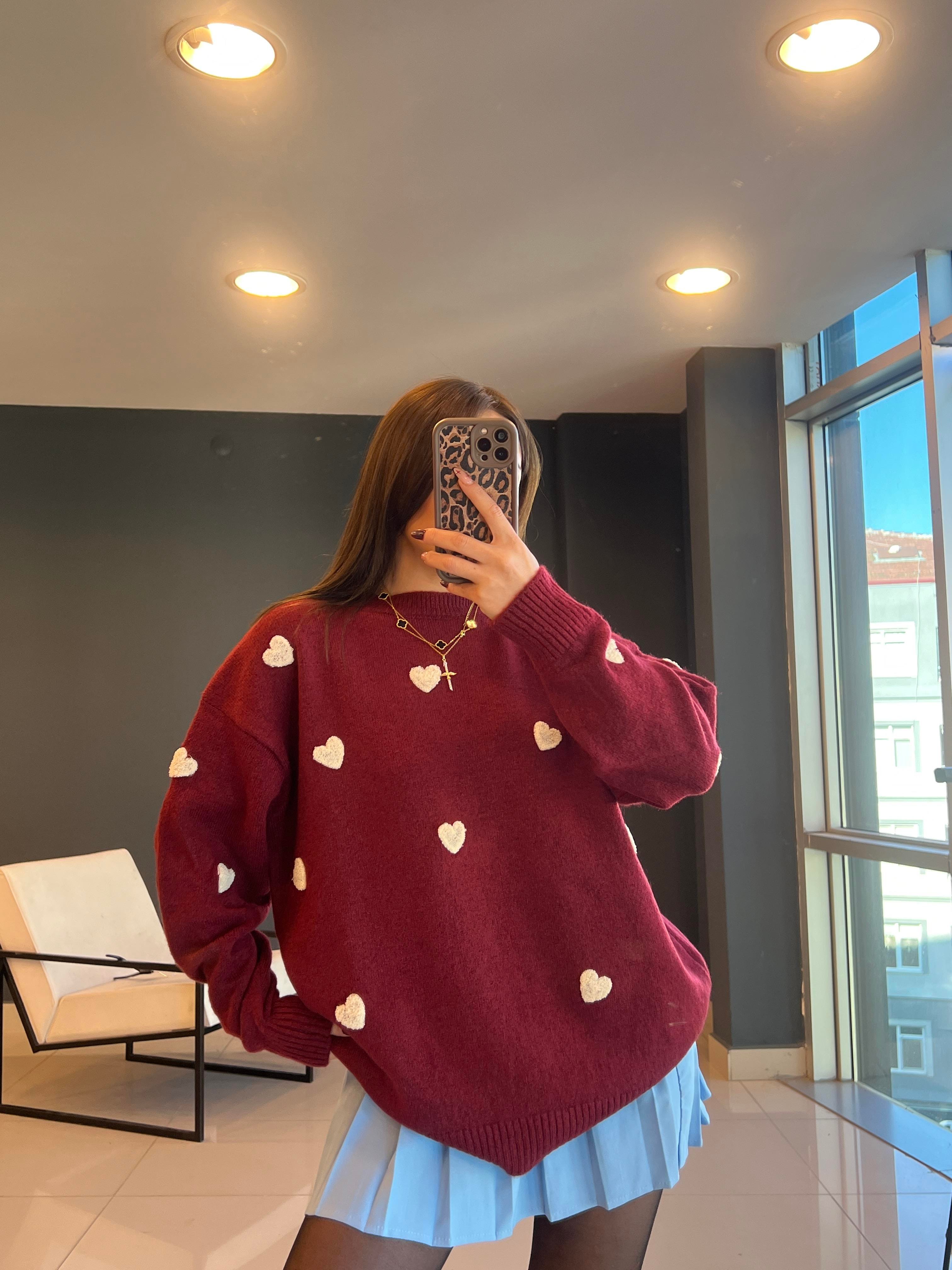 KALP İŞLEMELİ KAZAK BORDO