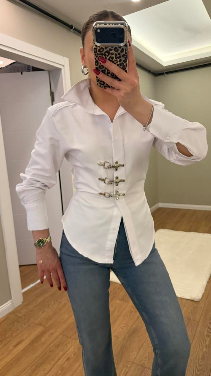 Kancalıl Poplin Beyaz Gömlek