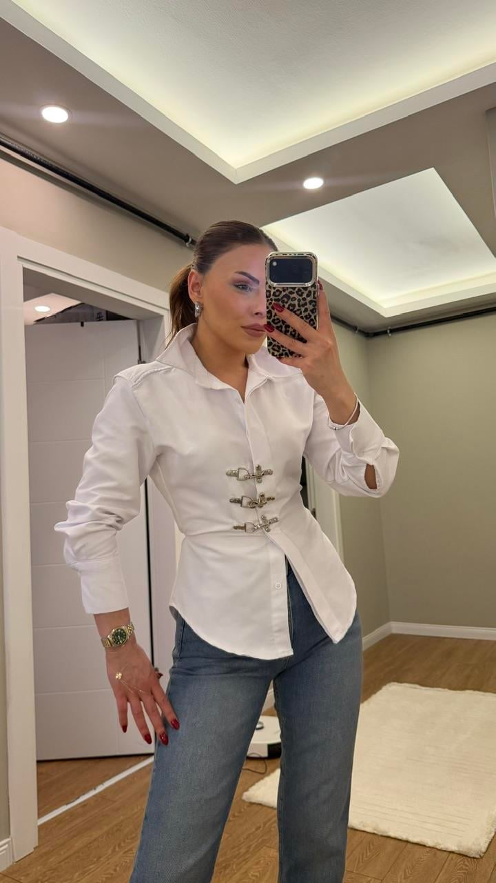 Kancalıl Poplin Beyaz Gömlek