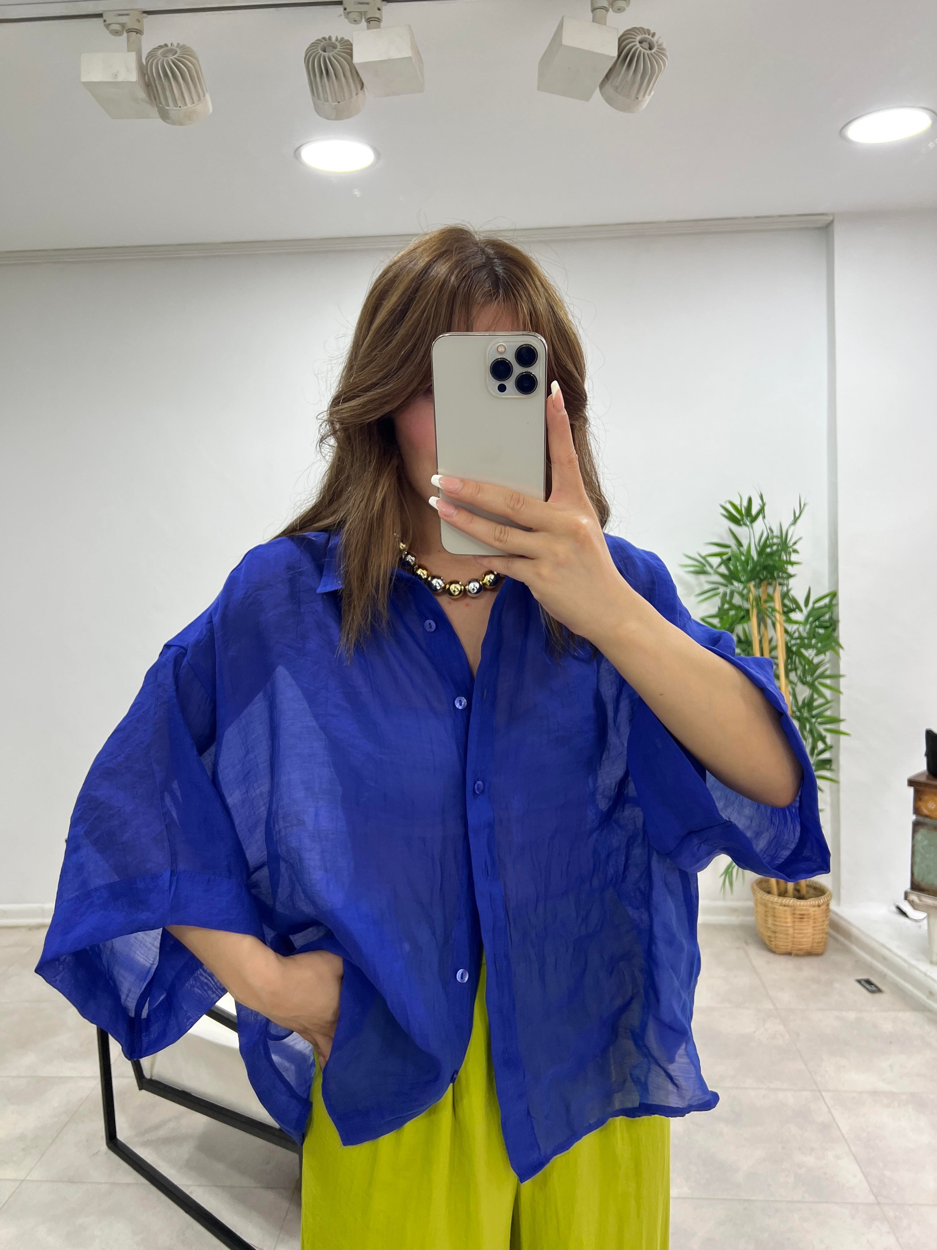 KETEN DİRSEK KOL GÖMLEK LACİ