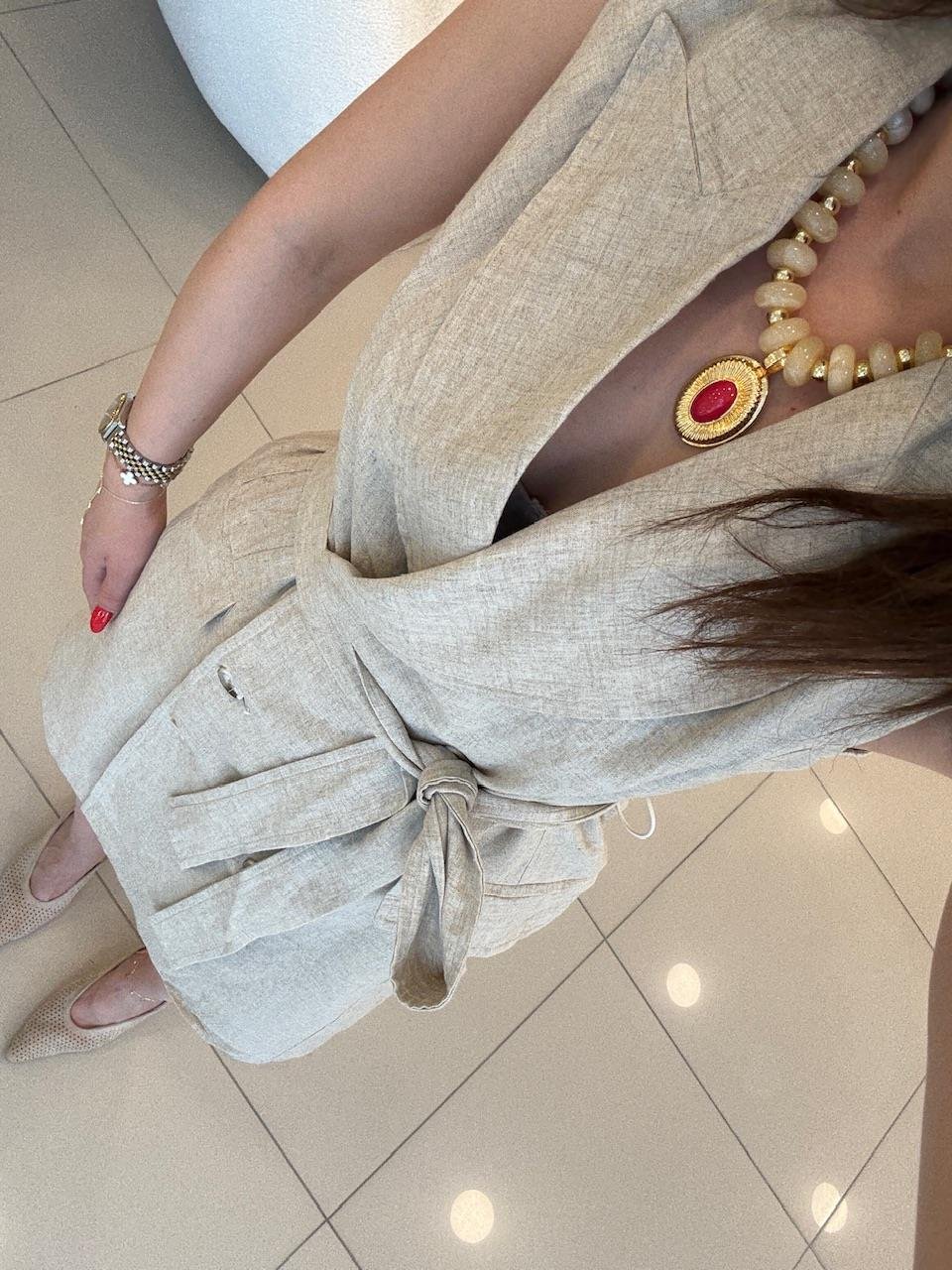 KETEN GÖMLEK ELBİSE