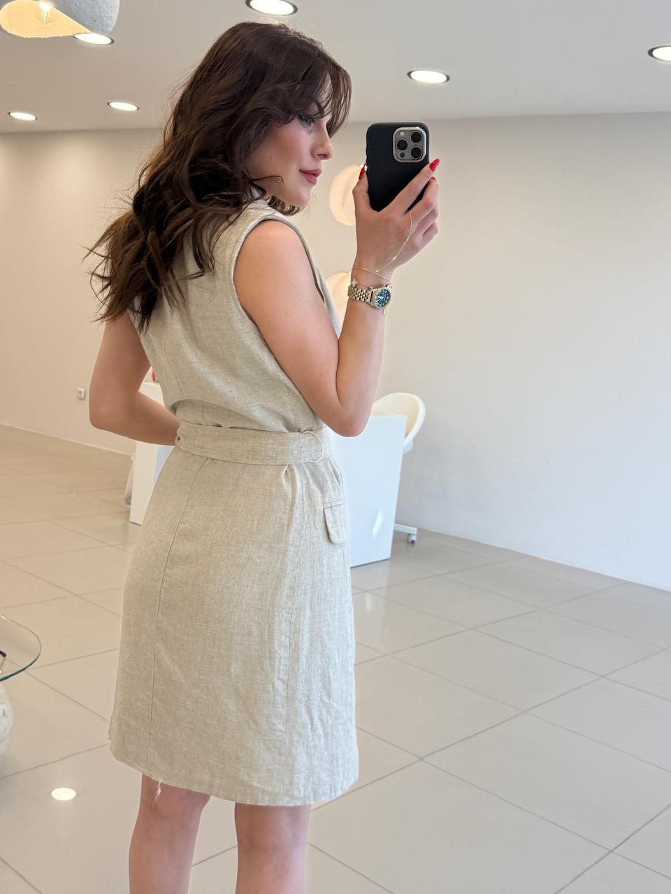 KETEN GÖMLEK ELBİSE