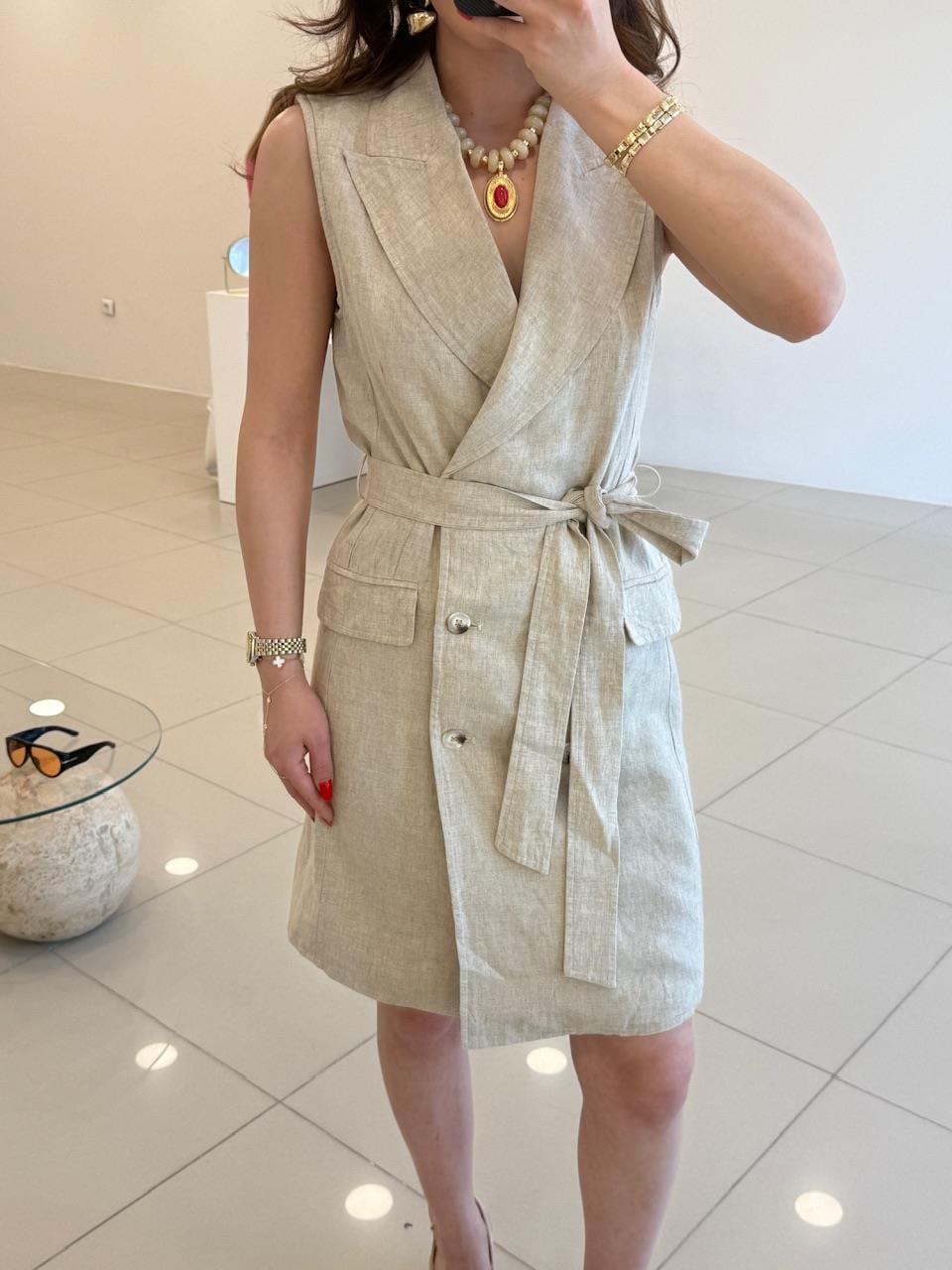 KETEN GÖMLEK ELBİSE