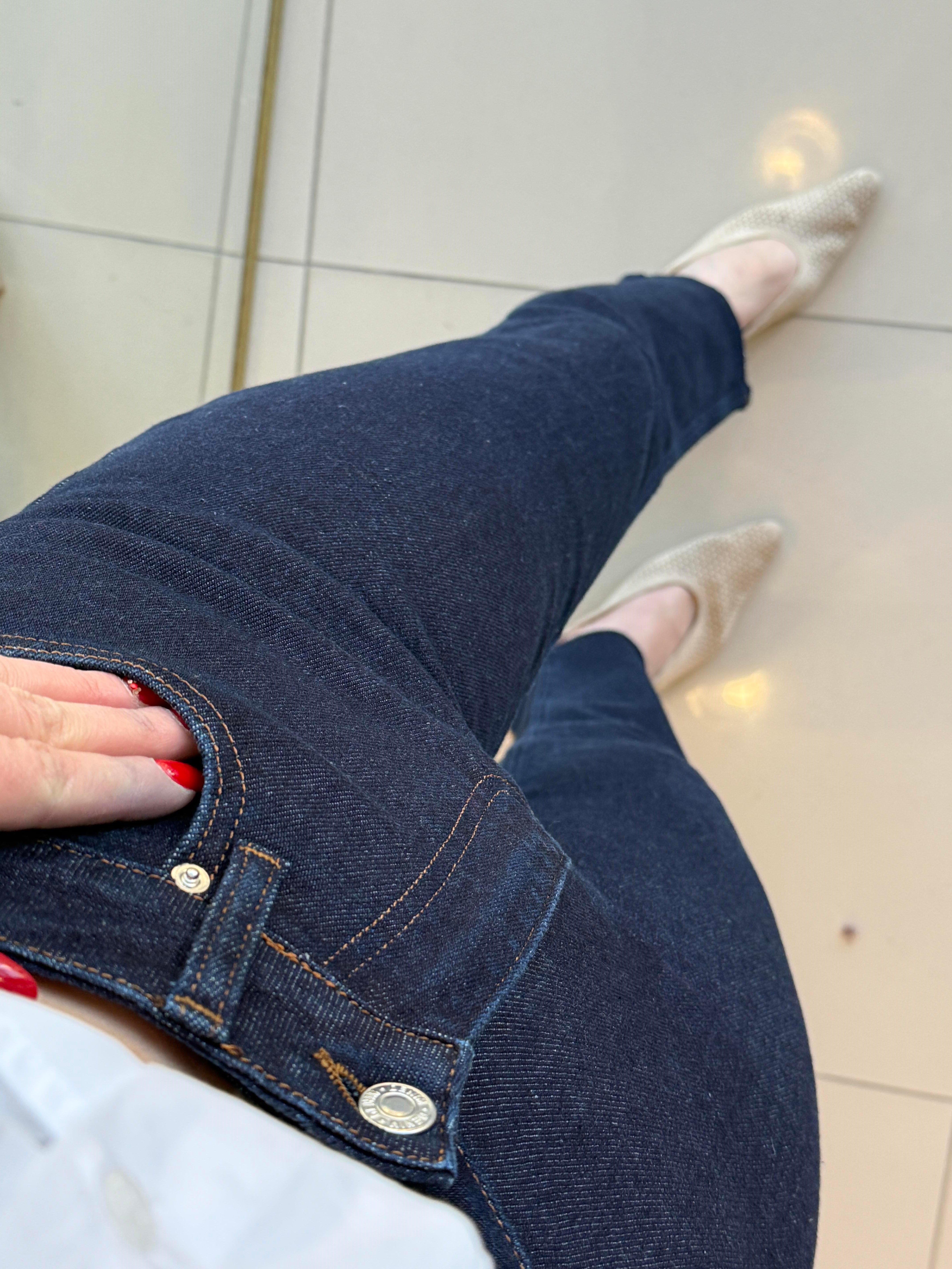 KOYU LACİVERT MOM JEAN