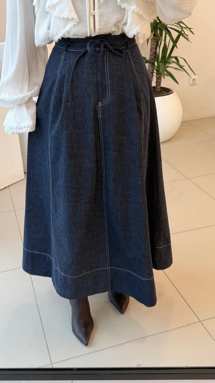 LACİVERT ÇAN KESİM ETEK