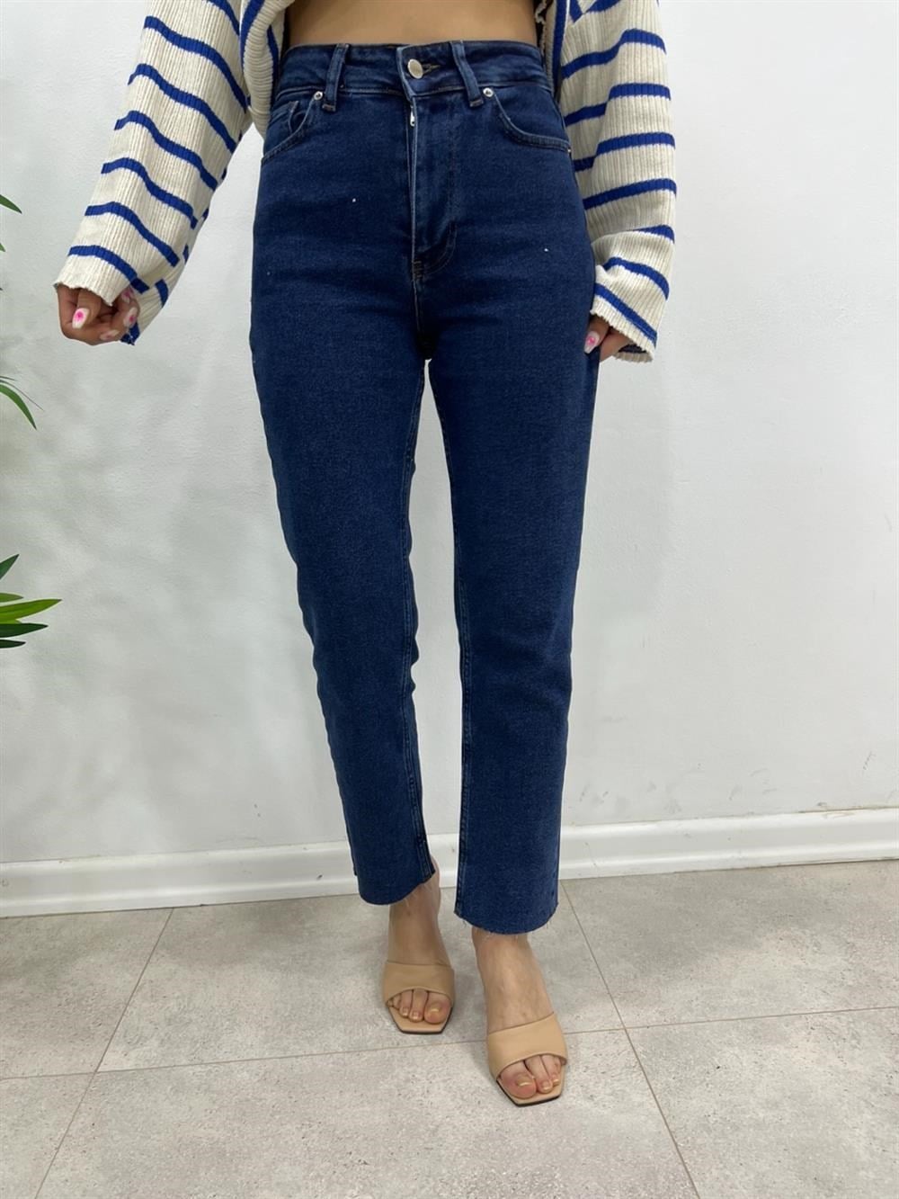 LACİVERT MOM JEAN
