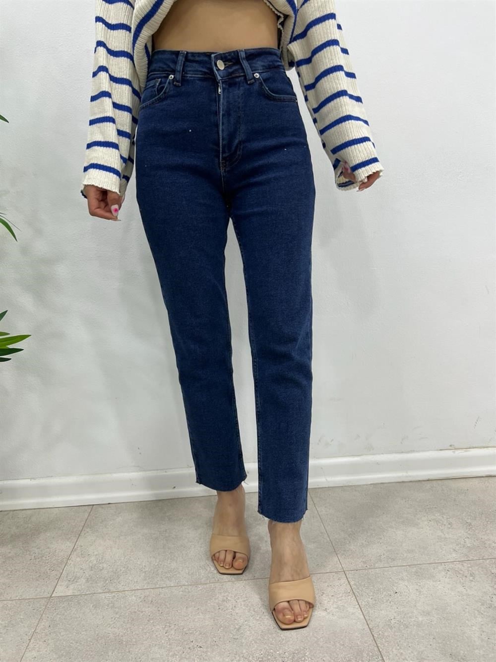 LACİVERT MOM JEAN