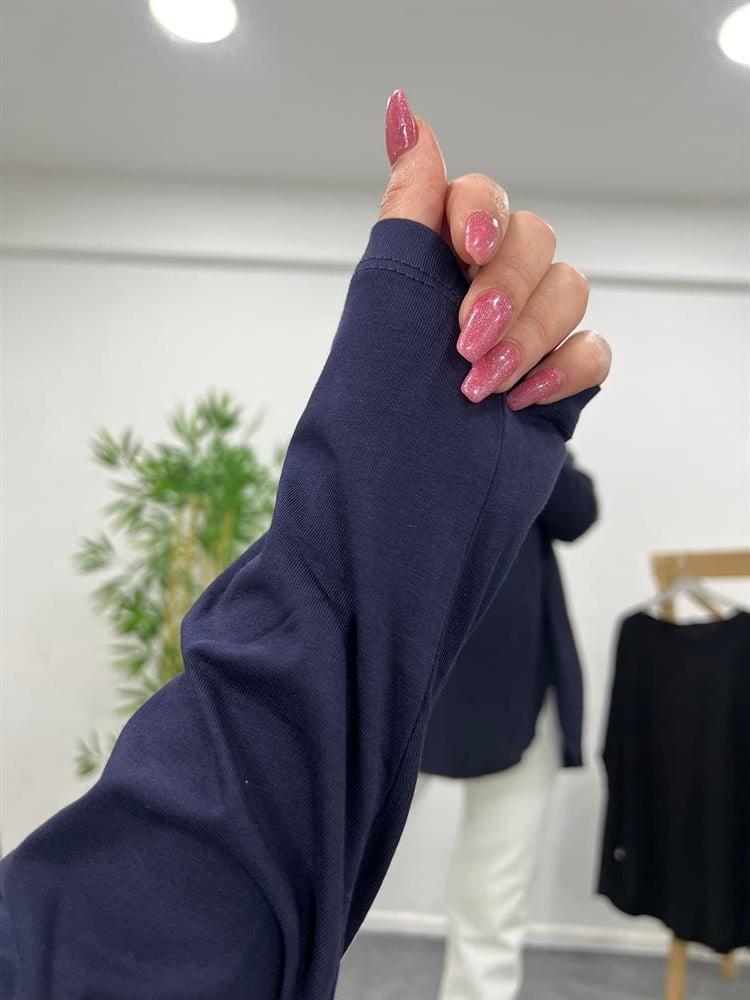 LACİVERT UZUN KOLLU BASİC