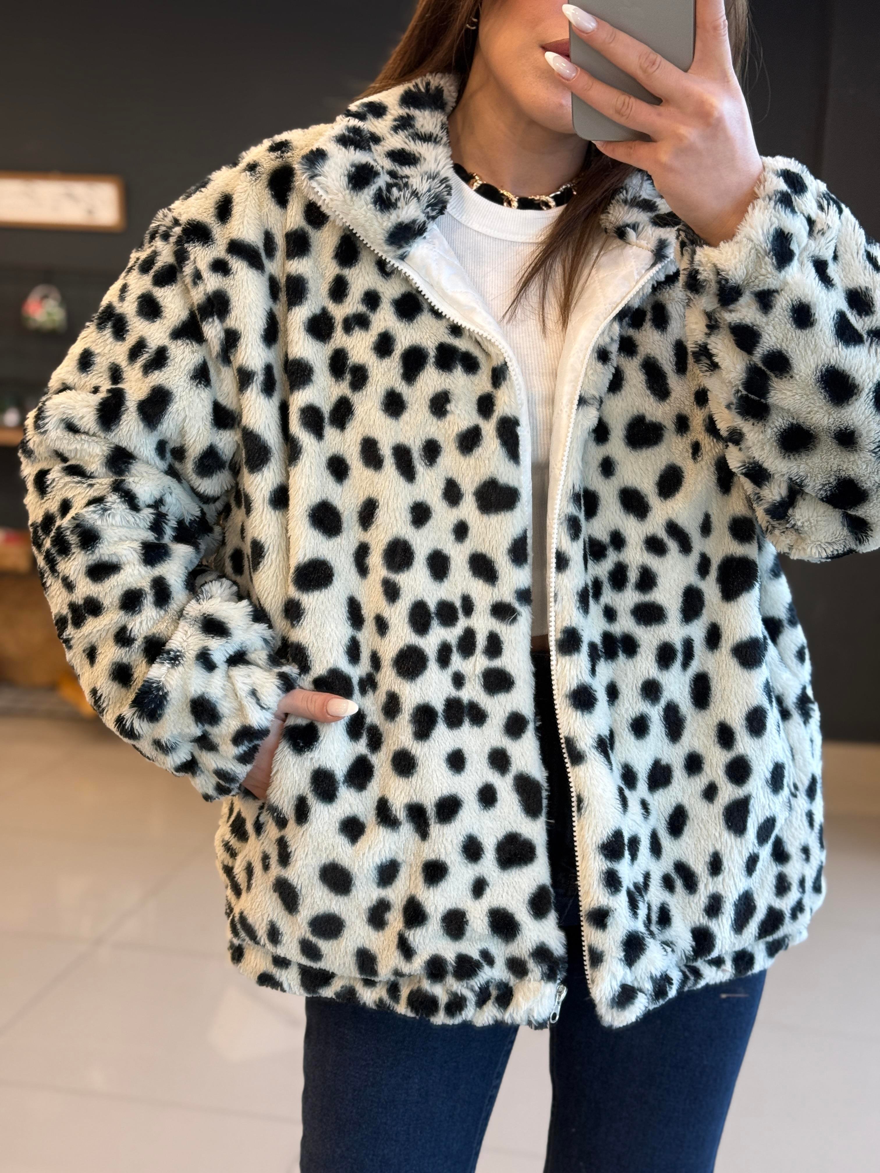 LEOPAR DESENLİ PELUŞ MONT
