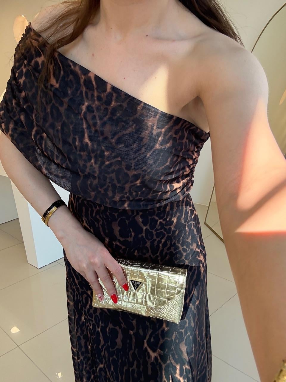 LEOPAR TÜL ELBİSE