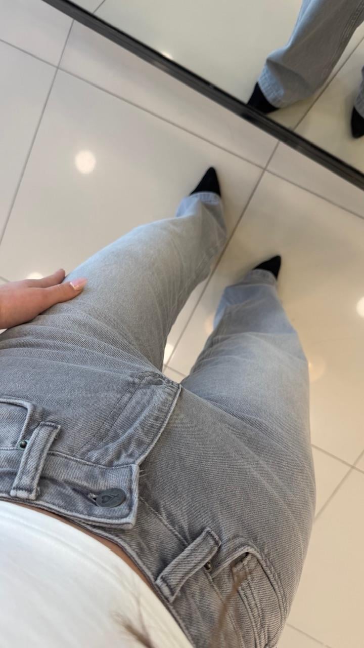 LİKRASIZ GRİ BOL PAÇA JEAN