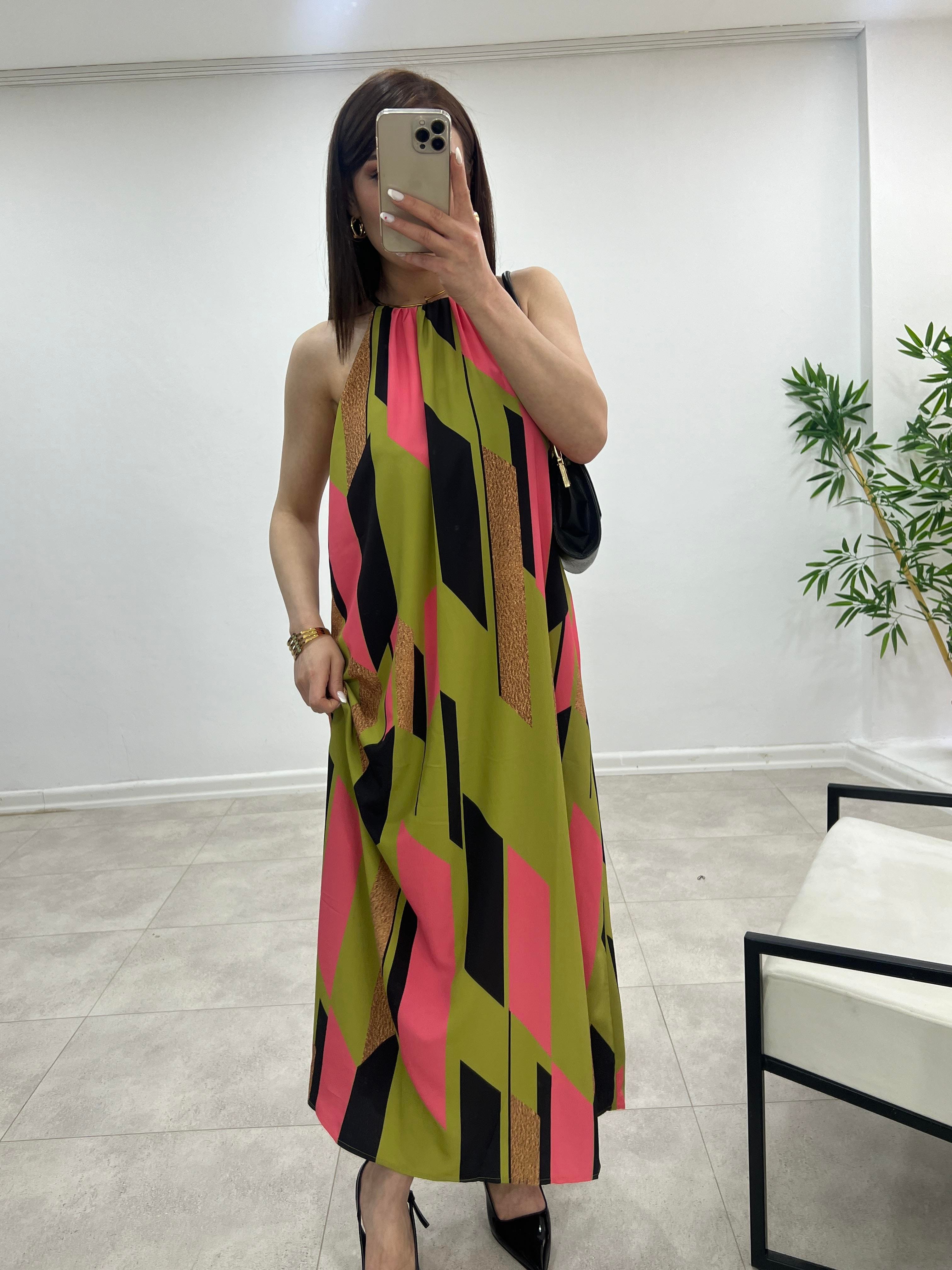 MANU RENK GEÇİŞLİ ELBİSE