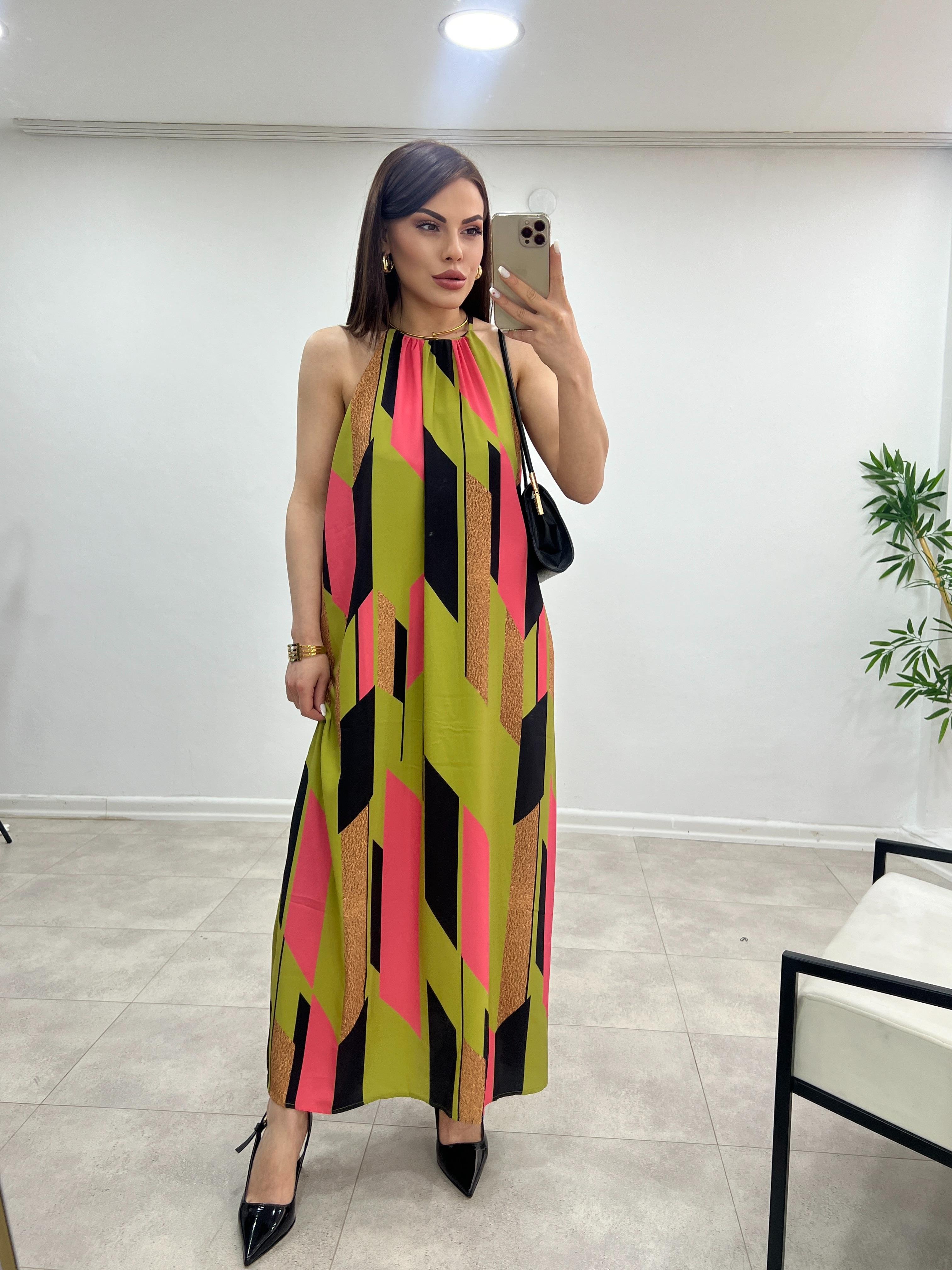 MANU RENK GEÇİŞLİ ELBİSE