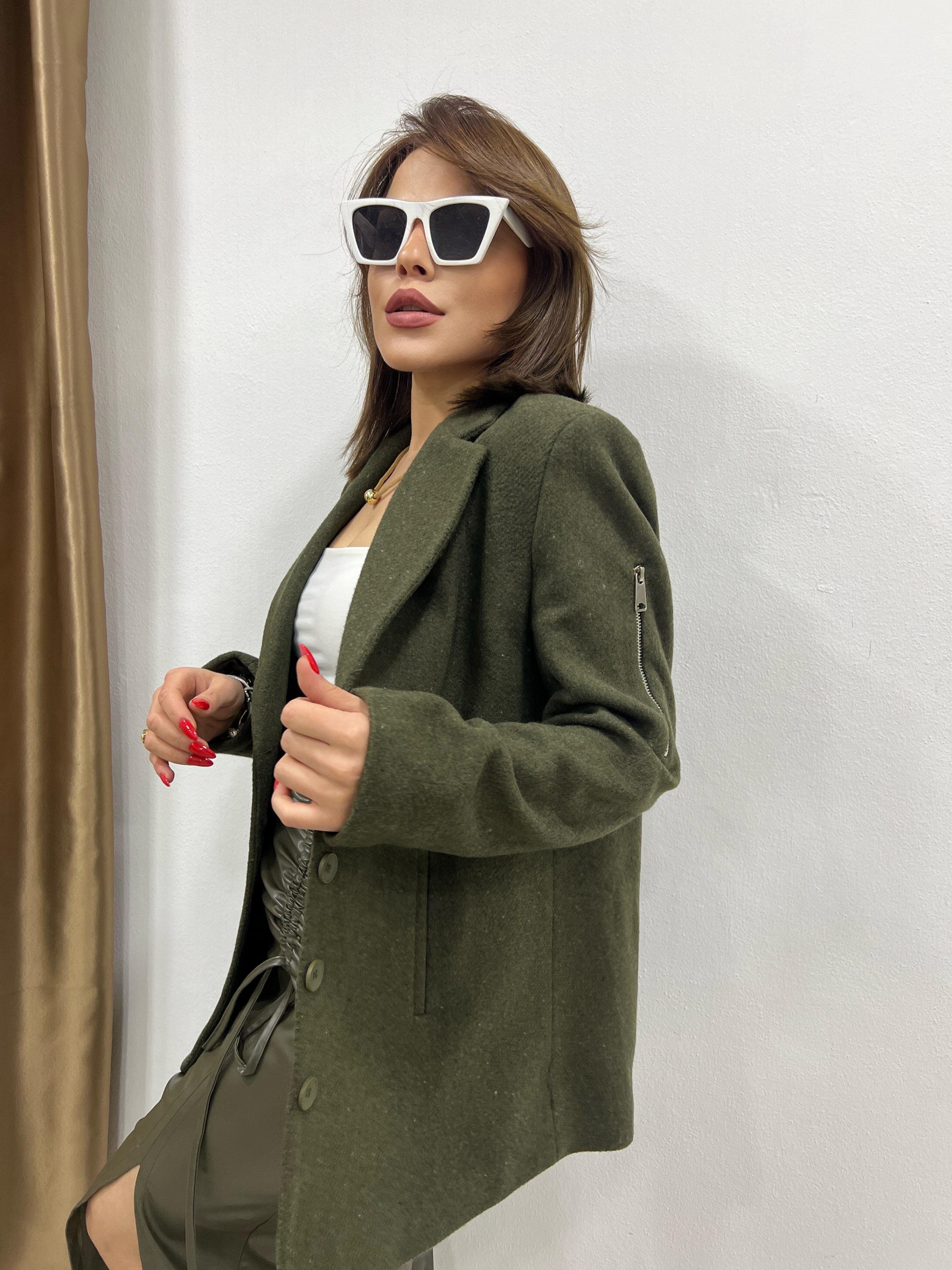 MARKA MODEL TASARIM MODEL KAŞE CEKET HAKİ YEŞİL