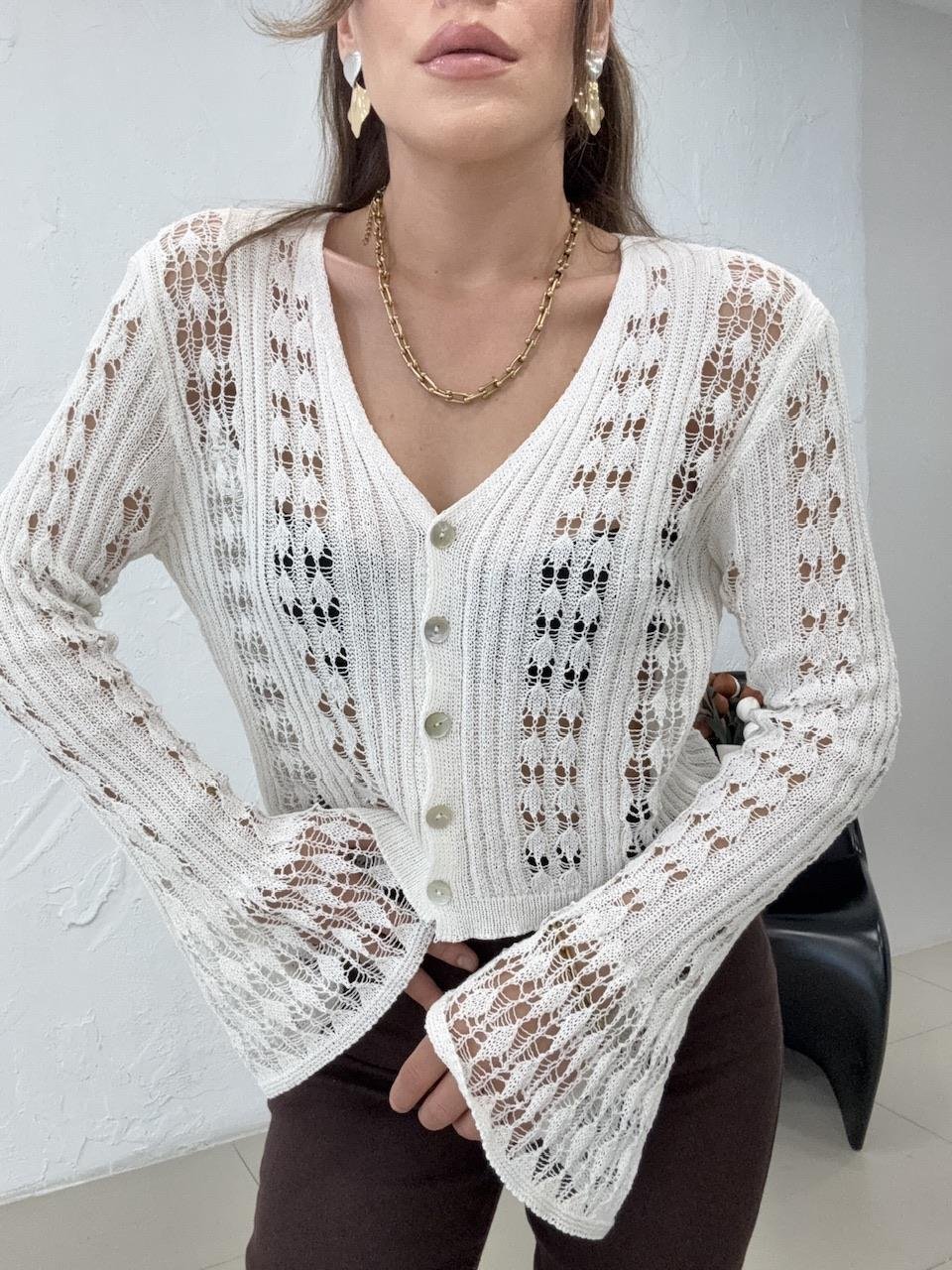 MERSERİZE HIRKA BEYAZ