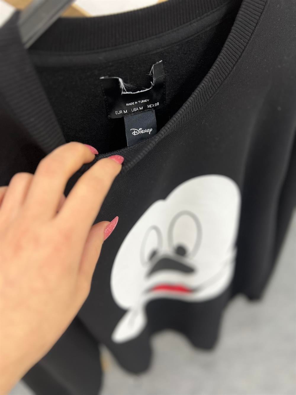MİKİ MOUSE SİYAH ŞARDONLU SWEAT